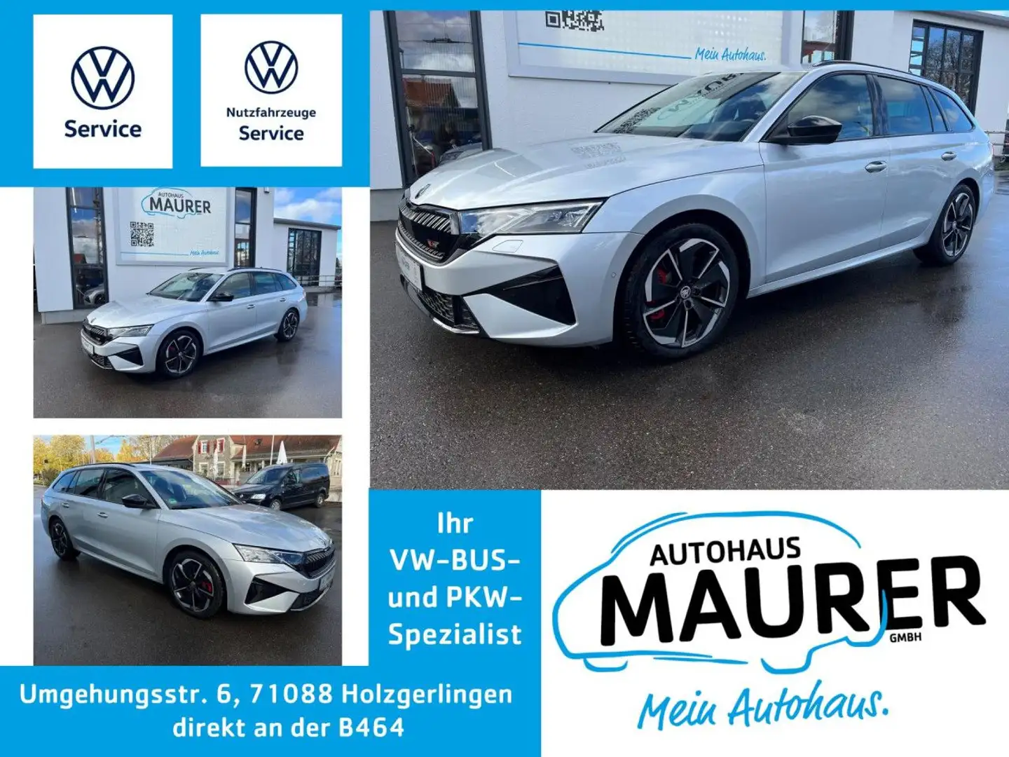 Skoda Octavia Combi RS 265 PS Facelift Matrix ACC Kamera Silber - 1