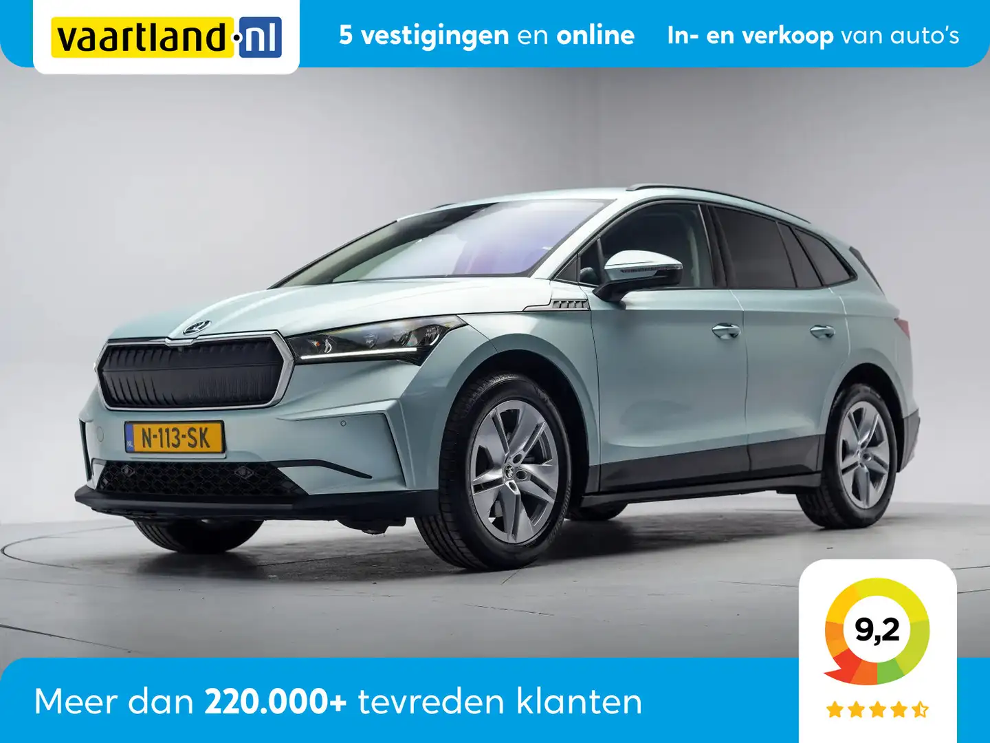 Skoda Enyaq iV 60 3-Fase [ Warmtepomp LED Navi Camera Stoelver Grigio - 1