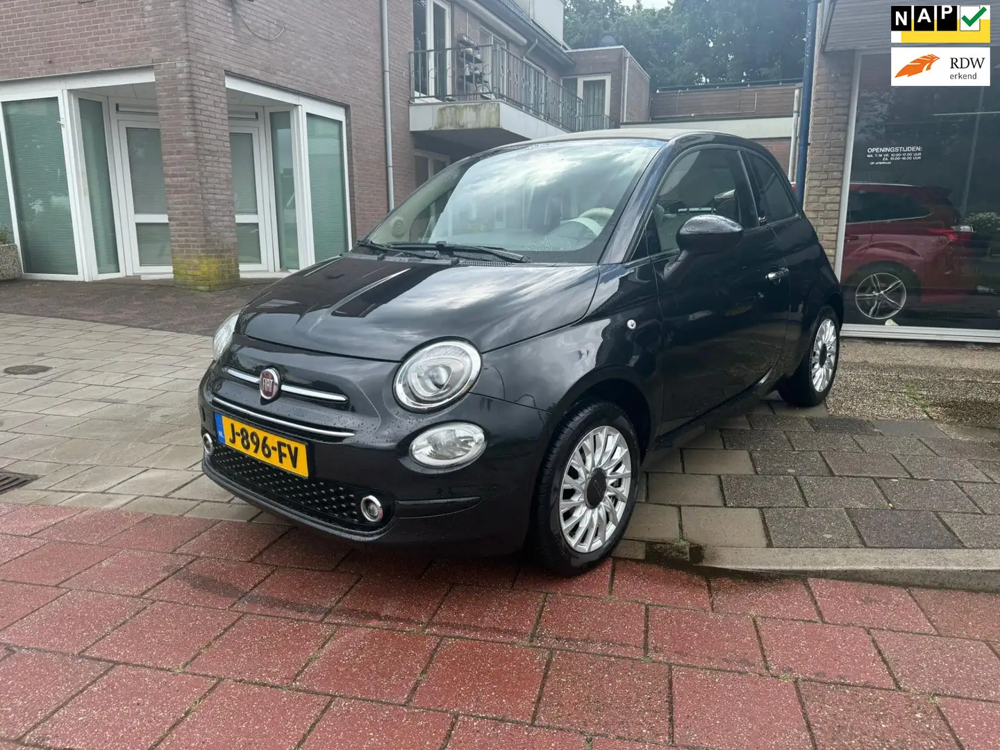 Fiat 500 1.2 Lounge cabrio cruisecontr/navi.climacontr/lm v Schwarz - 1