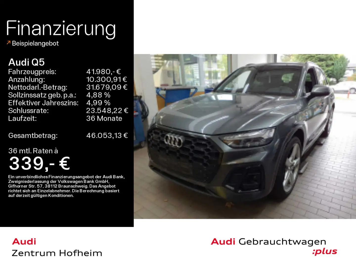Audi Q5 S line 45 TFSI quattro PANO*B&O*STDHZG*21Zoll Grau - 1