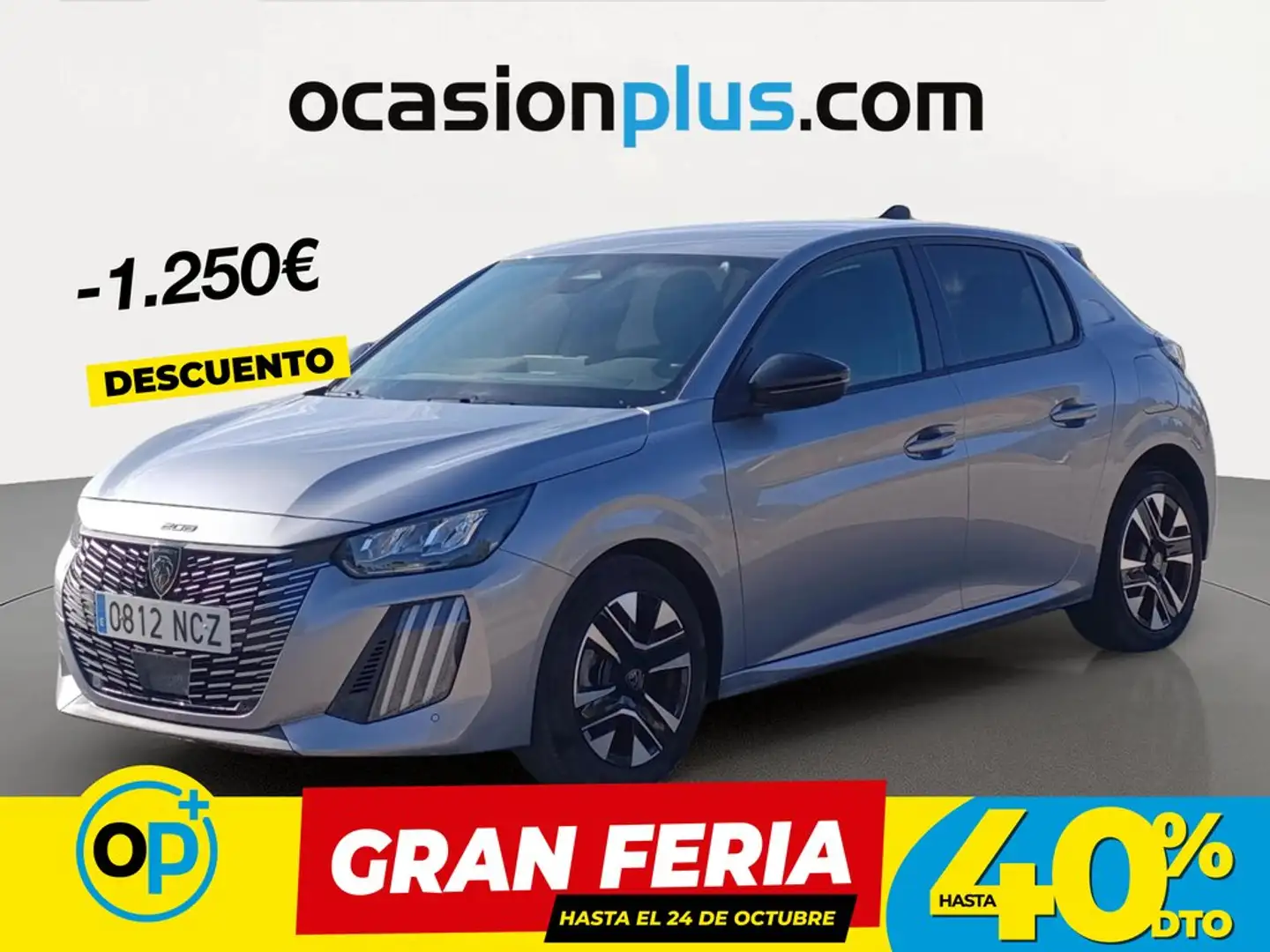 Peugeot 208 1.2 Puretech S&S Allure 100 Gris - 1