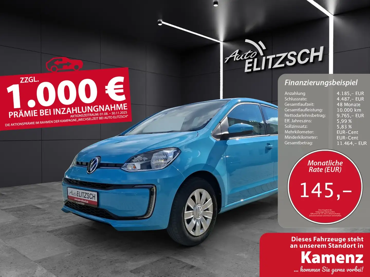 Volkswagen up! e-up! Climatronic DAB GRA PDC SH Blau - 1