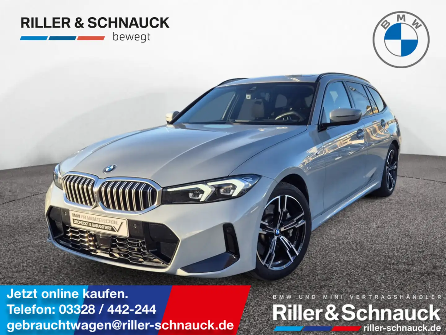 BMW 330 i Touring xDrive M Sport AHK+PANO+HUD+360° Grau - 1