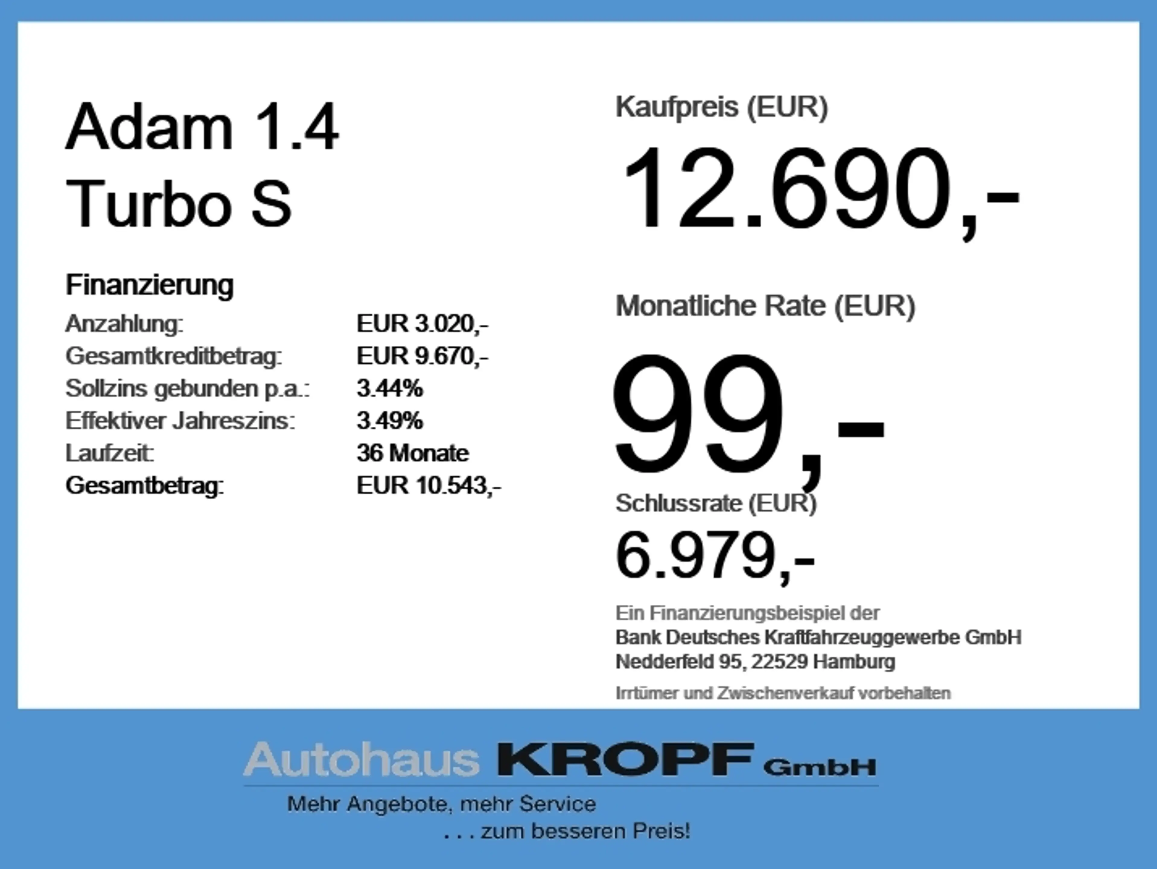 Opel Adam 1.4 Turbo S Pano+SD+SHZ+Winterp.+KlimaA+LM — photo 6