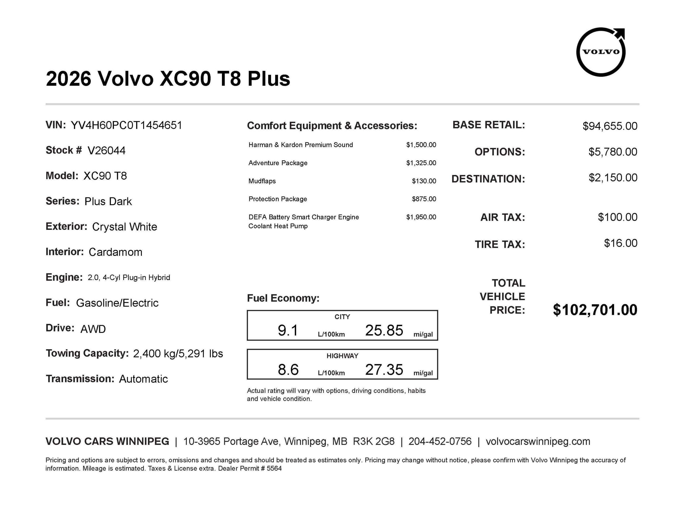 2026 Volvo XC90 Plus Dark Theme DEMO MODEL SPECIAL - $6,000 OFF! alt 2