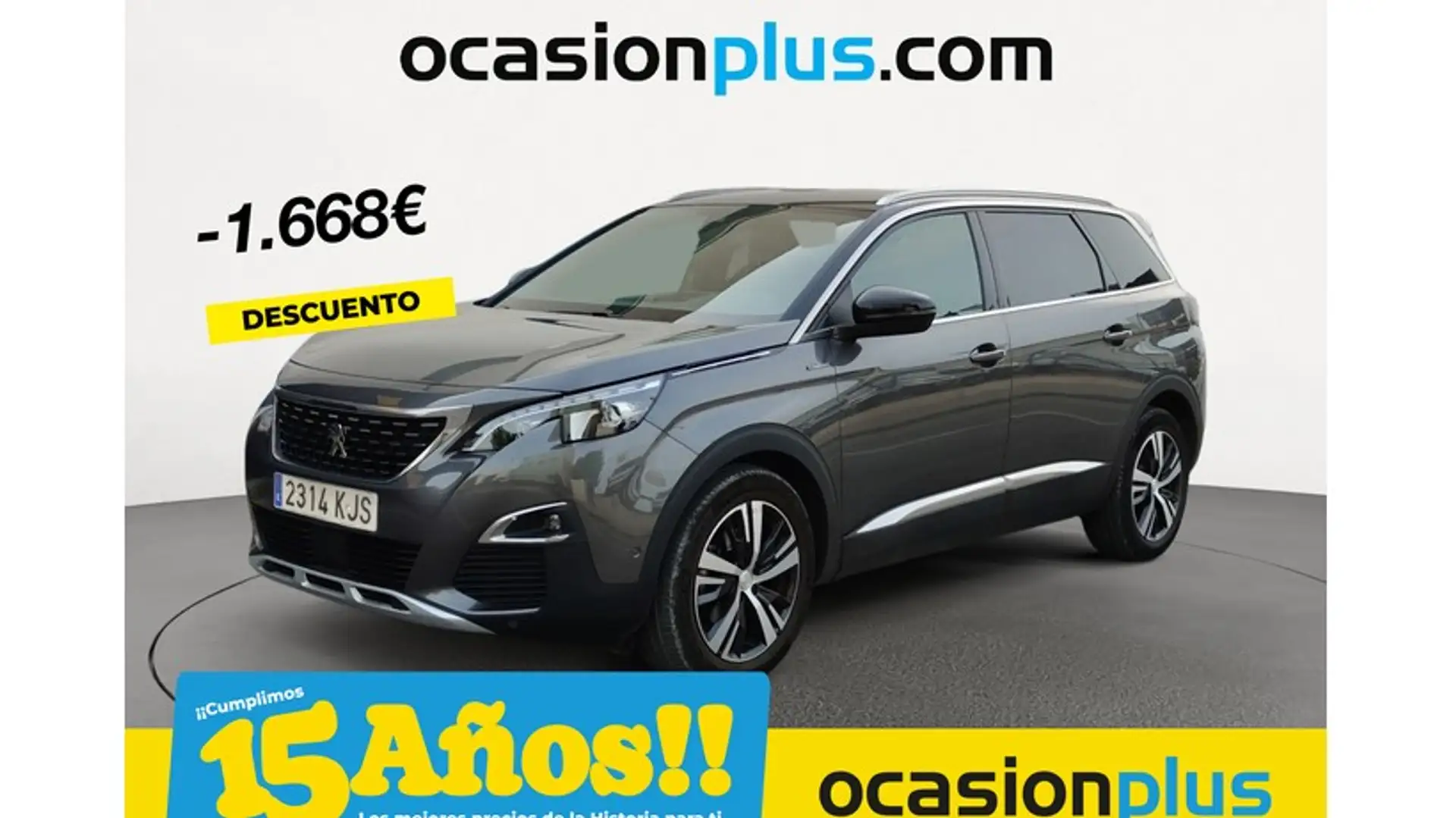 Peugeot 5008 1.6 BlueHDi Style 7 pl. 120 Gris - 1
