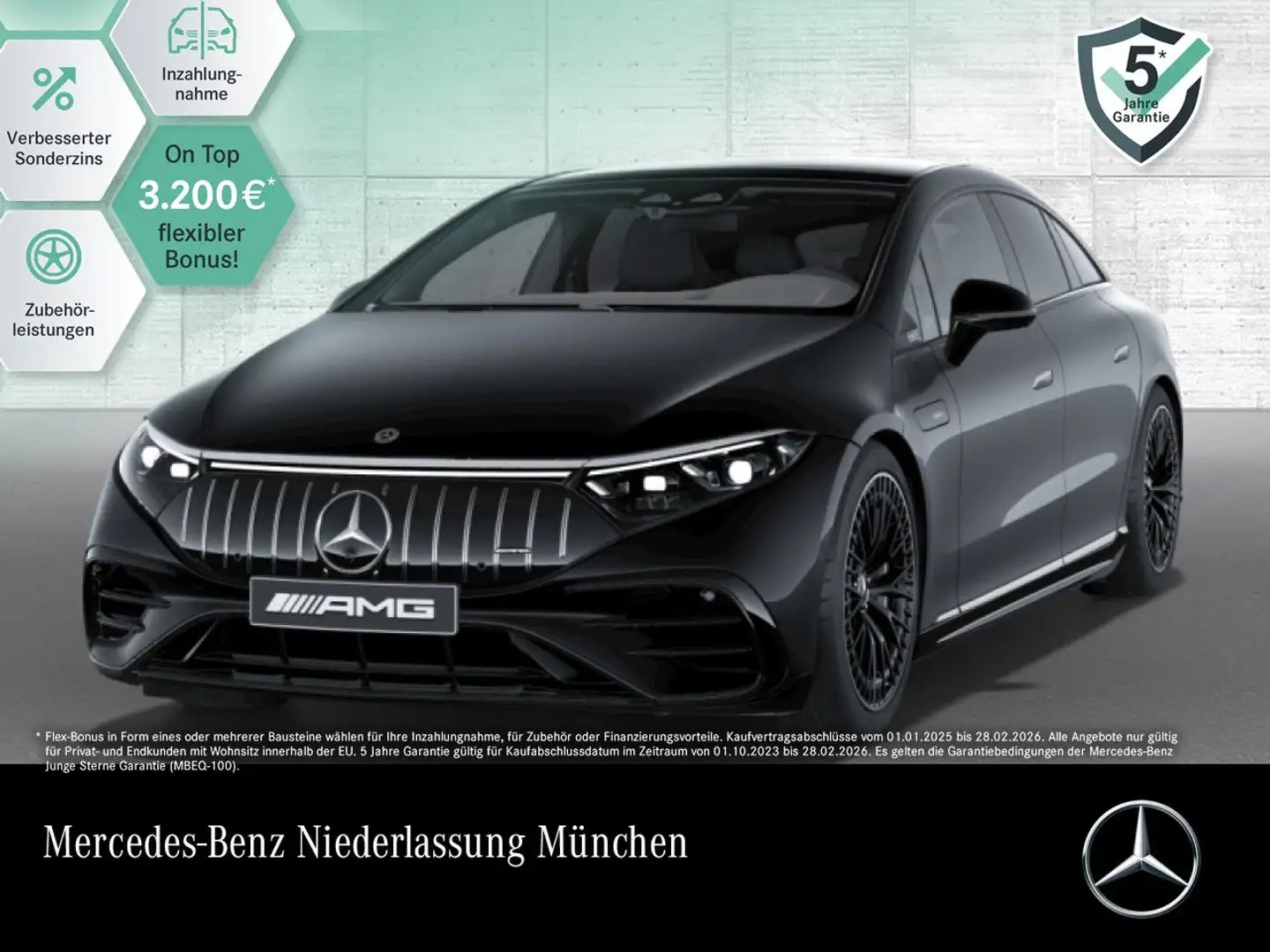 Mercedes-Benz EQS 53 AMG 4M Burmester 3D Driversp Fahrass 360° Schwarz - 1