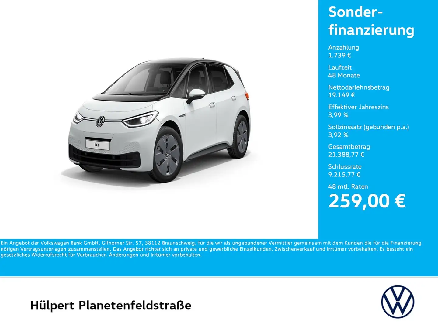 Volkswagen ID.3 Pro Performance BUSINESS WÄRMEPUMPE CAM ACC Weiß - 1