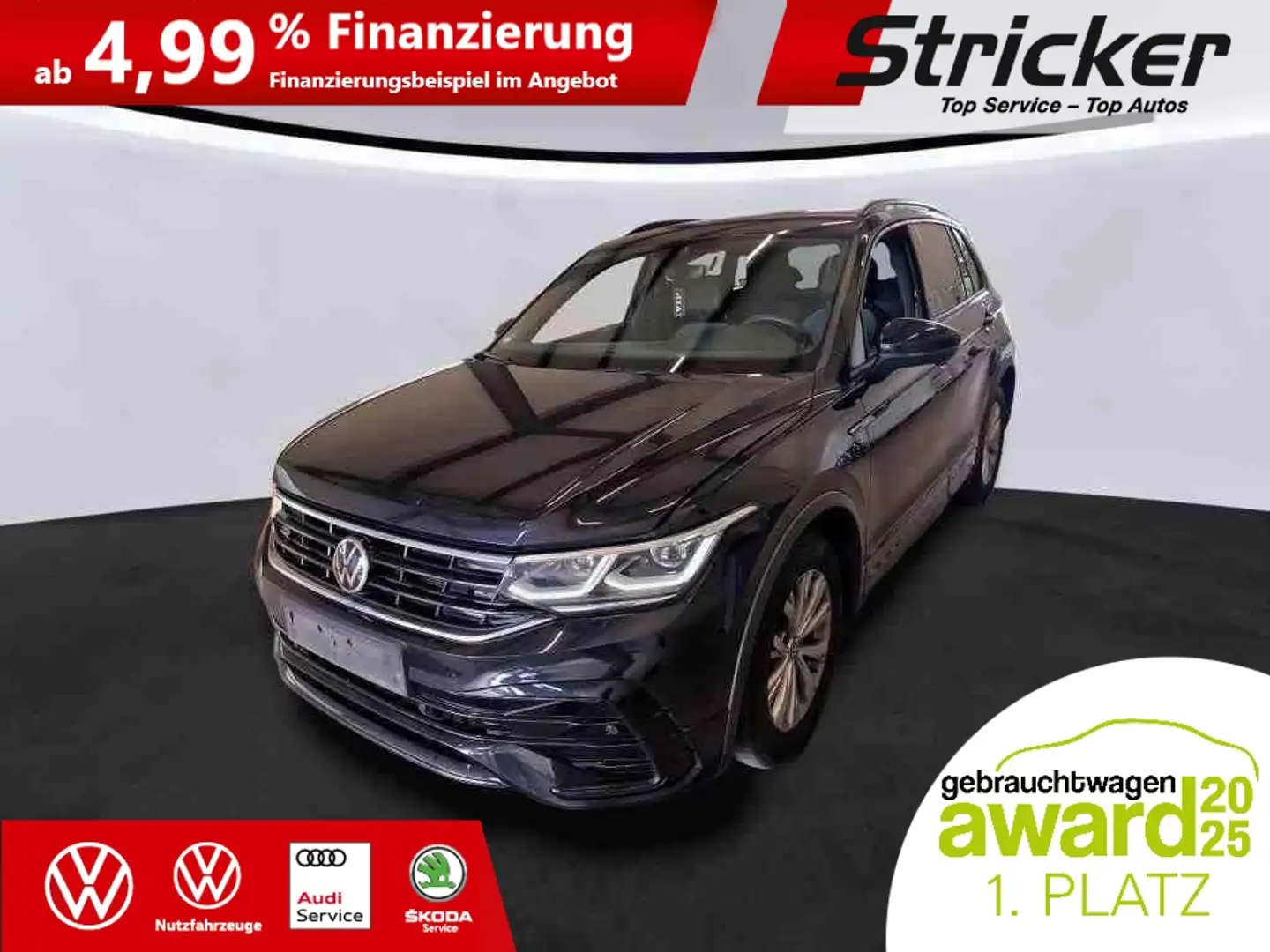 Volkswagen Tiguan R-Line 1.5TSI DSG 344,-ohne Anzahlung IQ.LIGHT Ha Schwarz - 2
