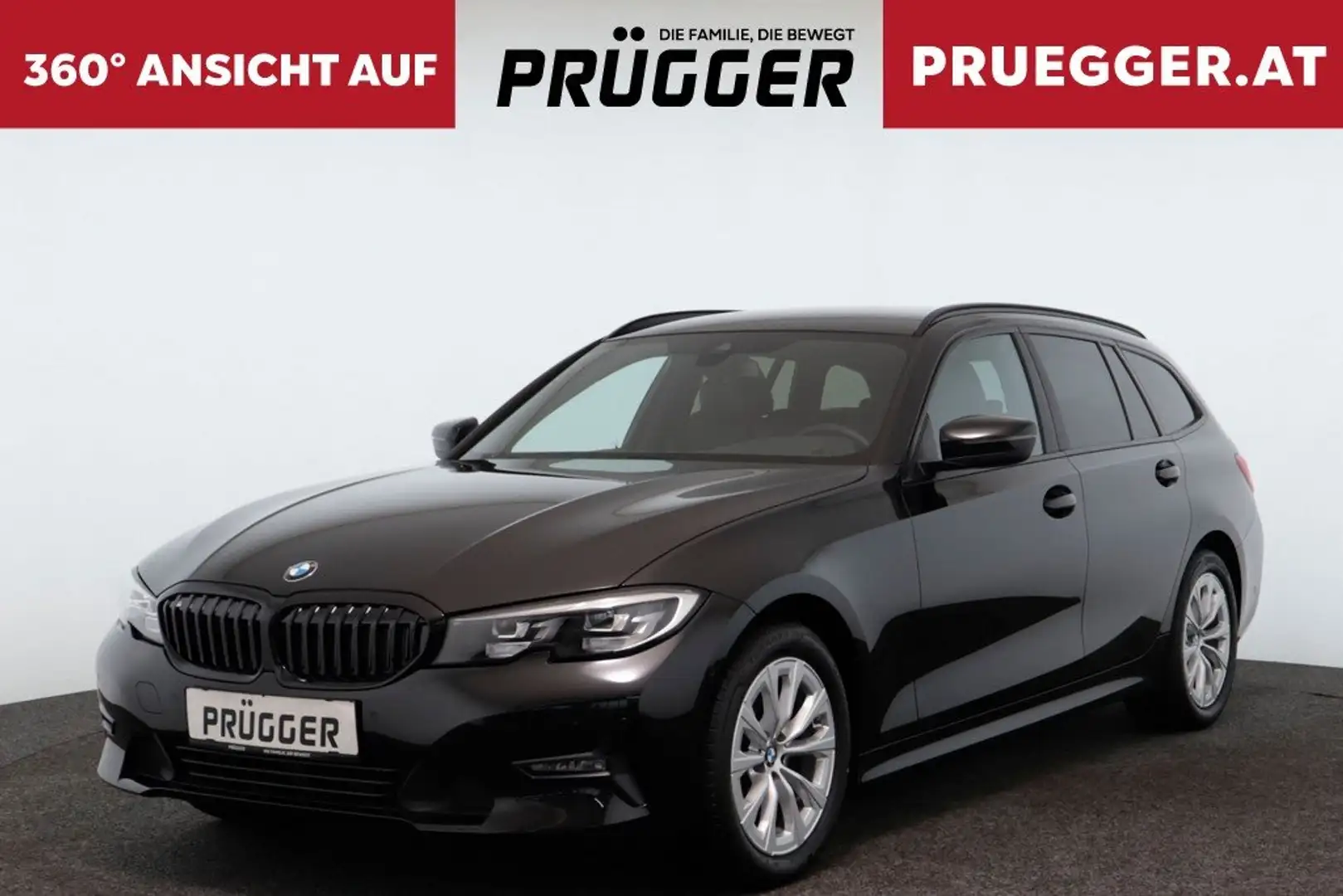 BMW 320 d xDrive Touring Autom SPORTSITZE NAVI LED TEILLEDER Schwarz - 1
