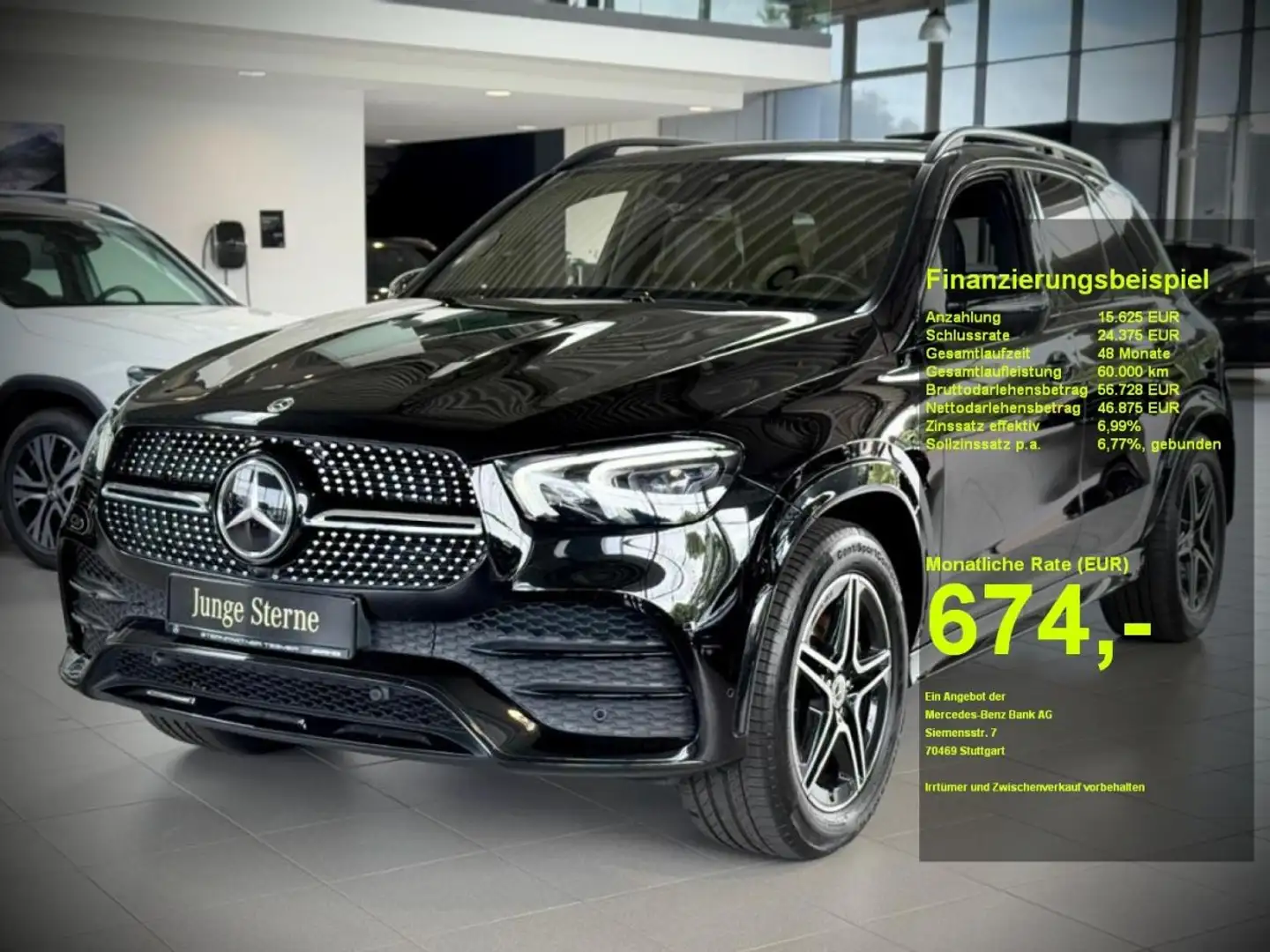Mercedes-Benz GLE 350 de 4M MeAMG+Night+Memory+MBUX+PANO+360 Schwarz - 1