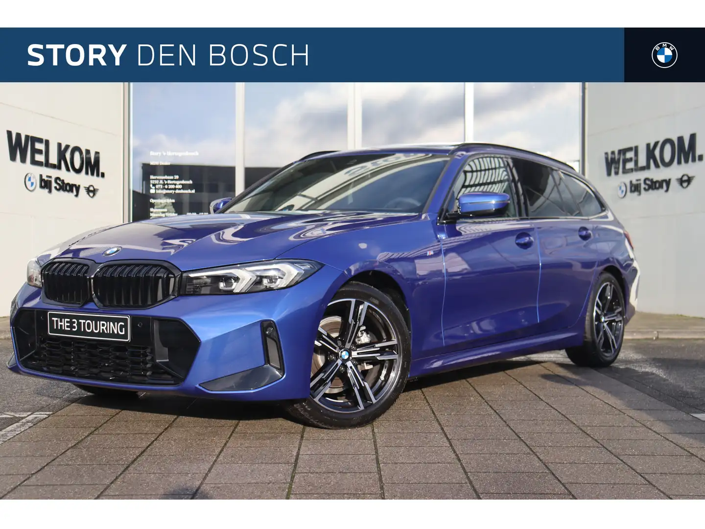 BMW 318 3 Serie Touring 318i M Sport Automaat / Panoramada Blauw - 1