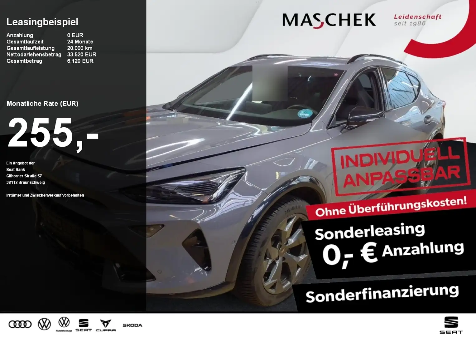 CUPRA Formentor 1.5 eTSI Sonderleasing! Navi RearView Grau - 1