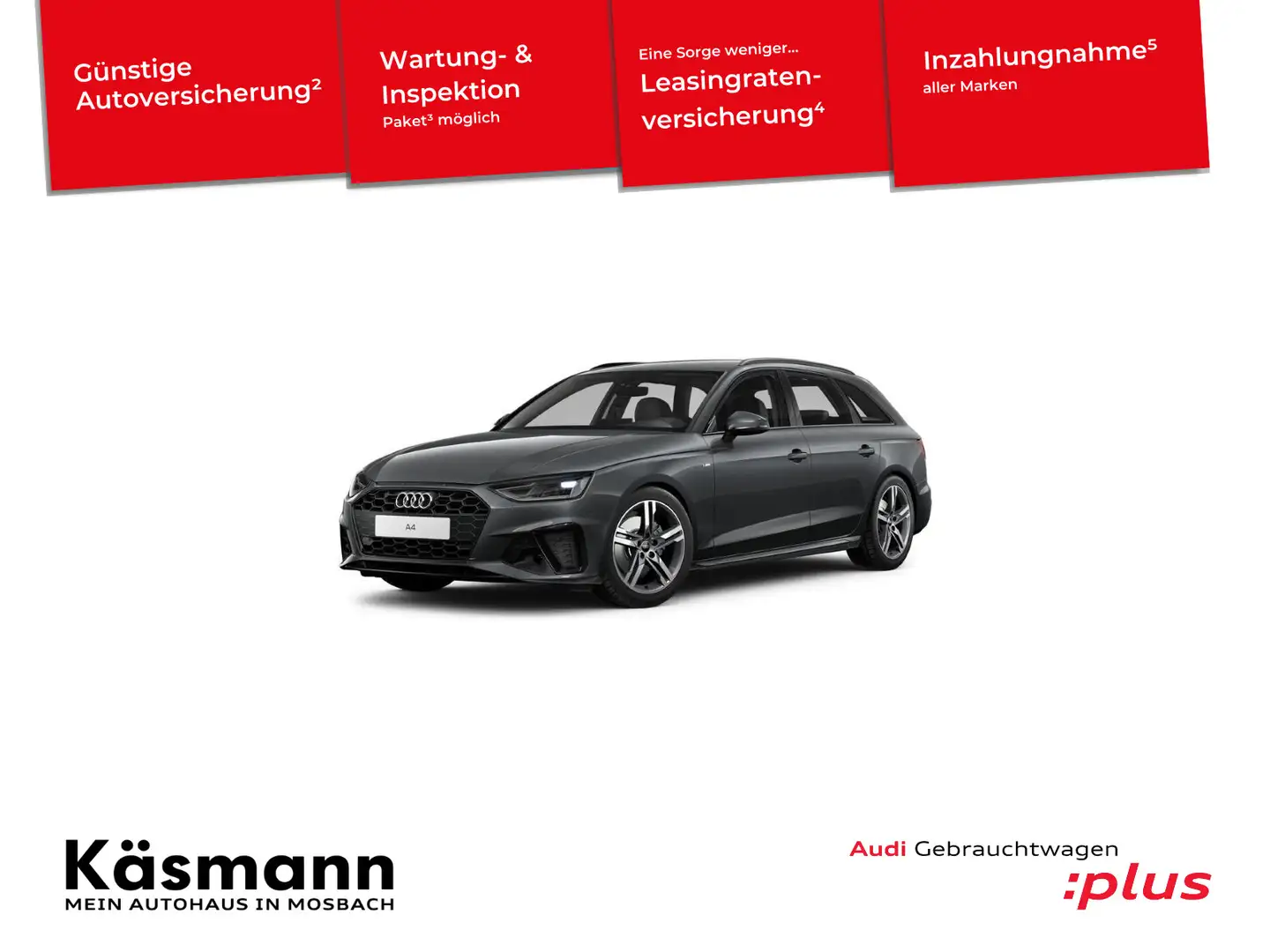Audi A4 S line 35TDI LED AHK NAV SHZ PDC Grau - 1