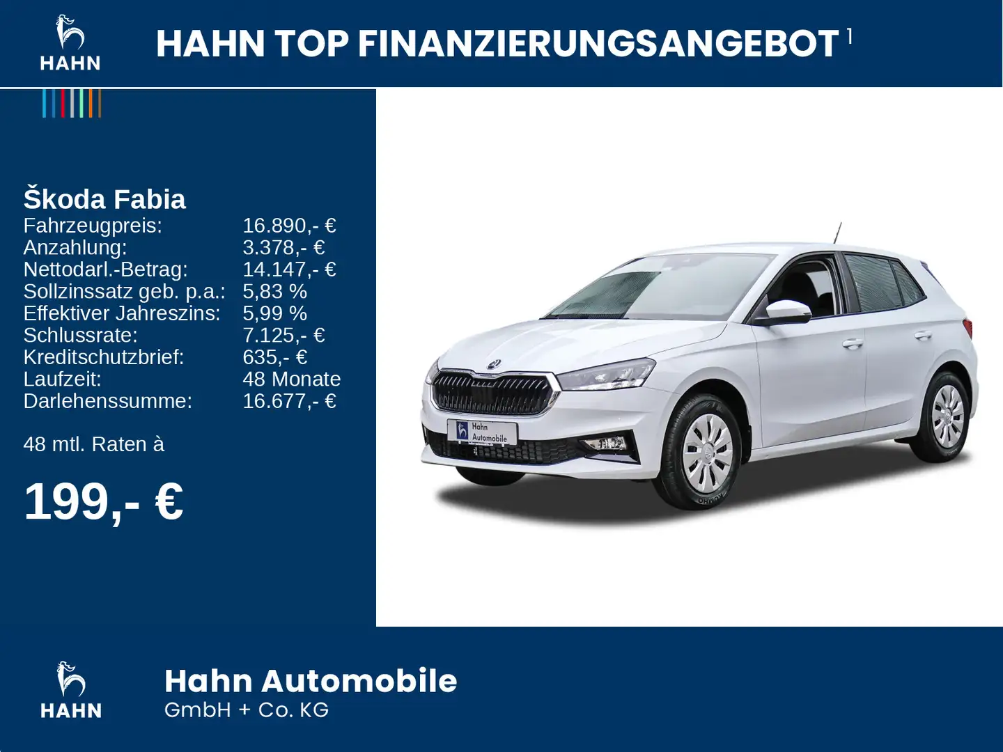 Skoda Fabia Essence 1.0 LED PDC-H Klima FreiSpr Radio Weiß - 2
