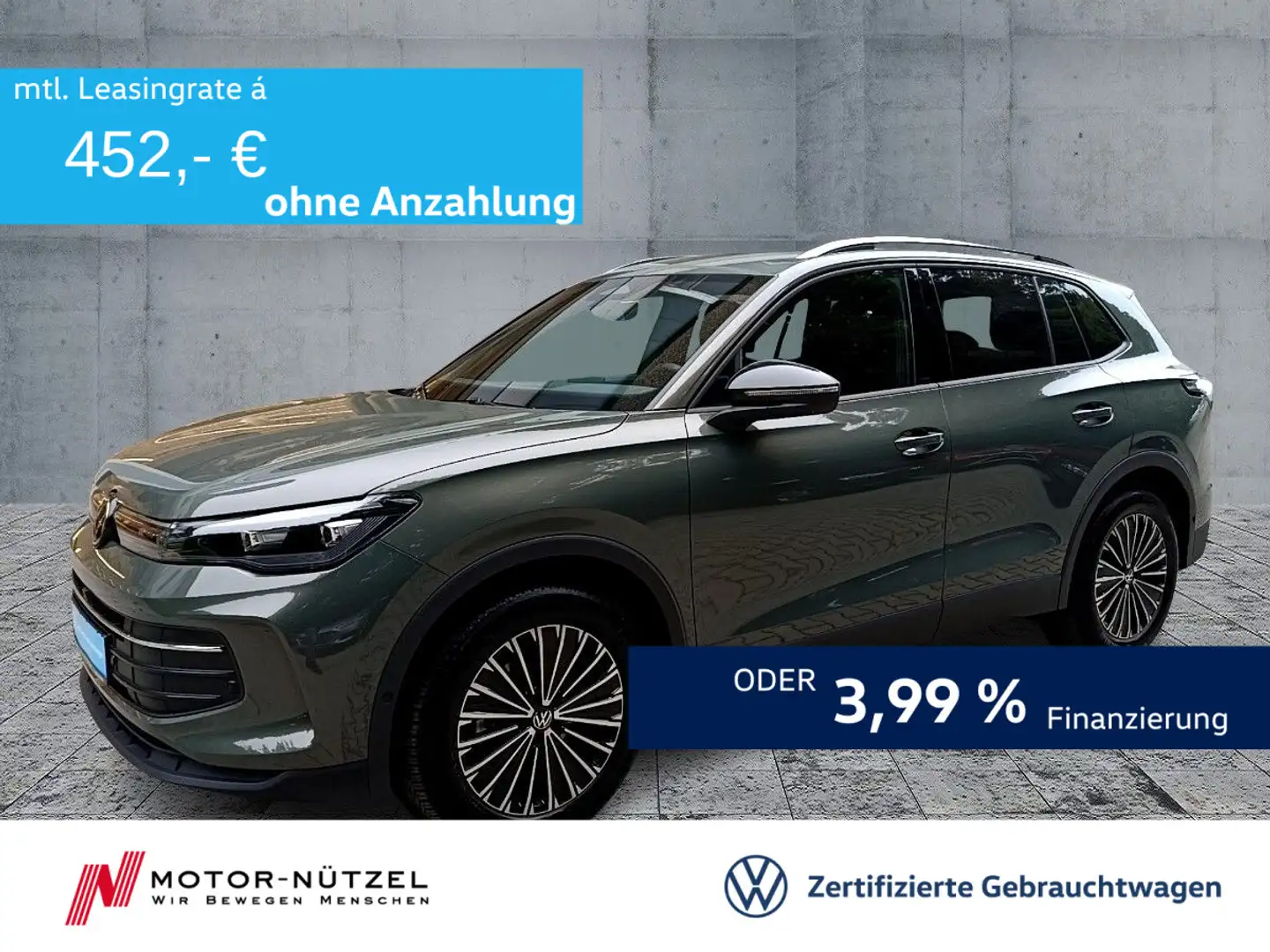 Volkswagen Tiguan 1.5 eTSI DSG GOAL 5JG+LEDplus+NAV+AHK+DCC Grün - 1
