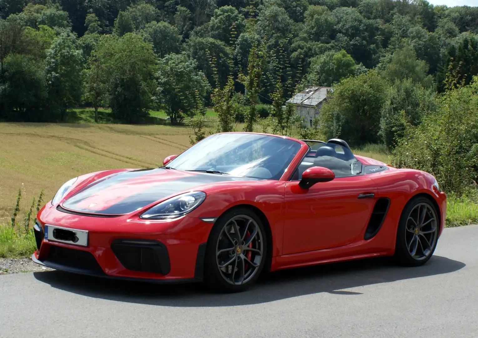 Porsche 718 Spyder capot RS look Rouge - 1