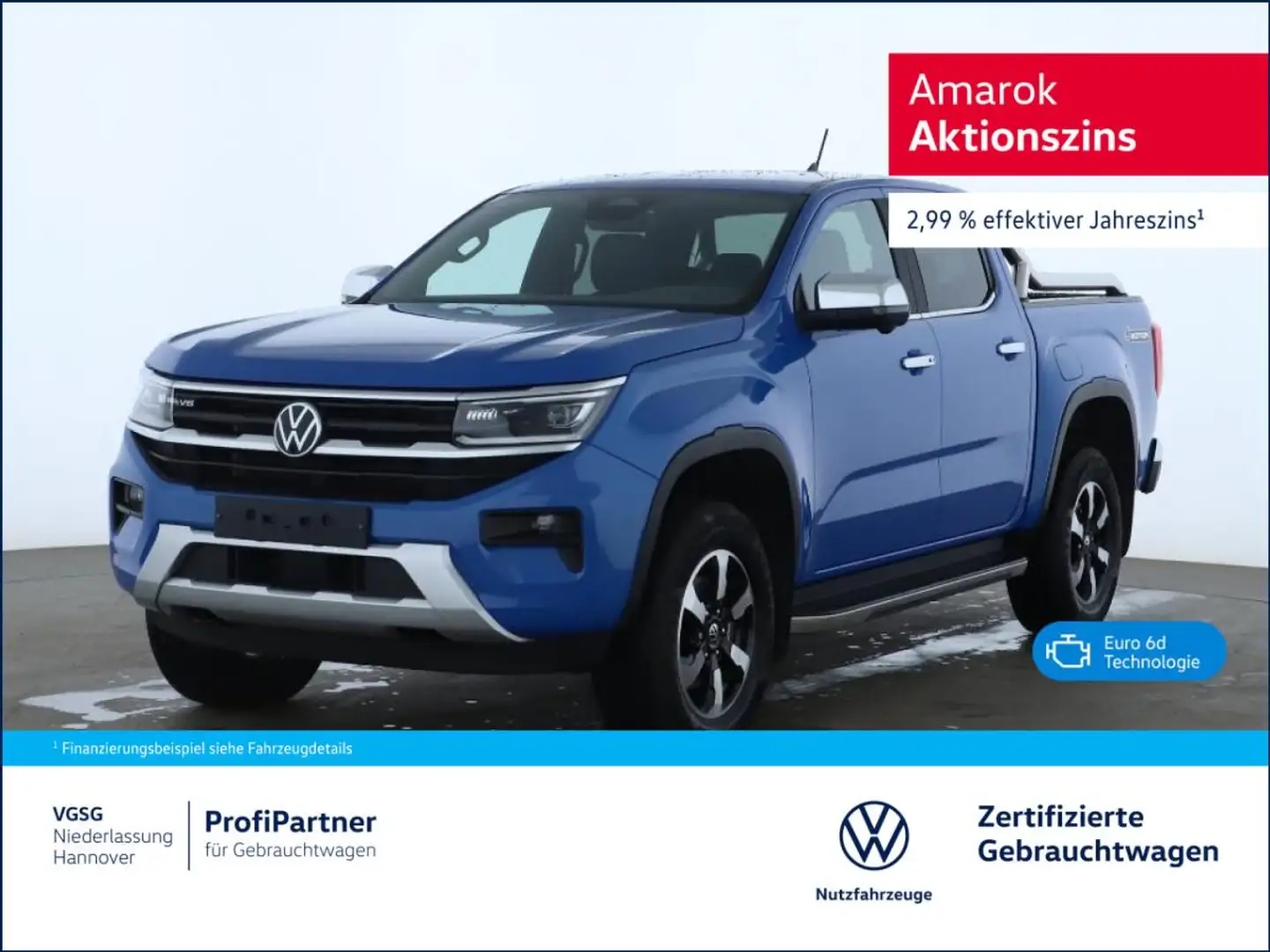 Volkswagen Amarok DC Style 4Motion Autom. AHK Assistenz Aera Blau - 1