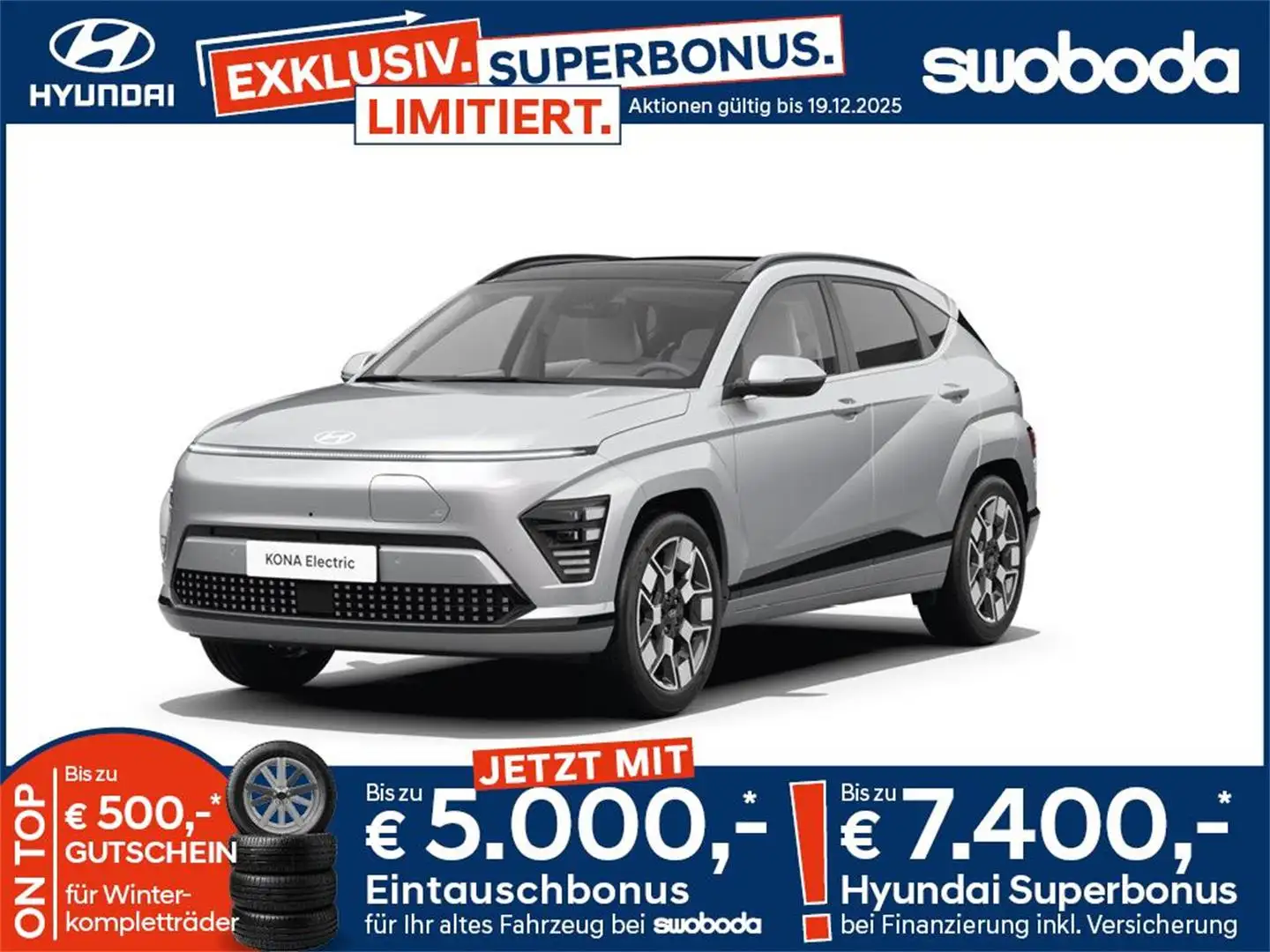 Hyundai KONA EV (SX2) GO 64,8 kWh k6eg2-O5 Argent - 1