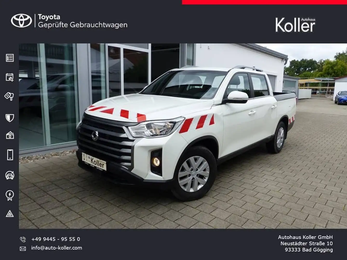 SsangYong Musso Musso Grand DK 2,2 e-Xdi Crystal 4WD AHK Kamera Wit - 1