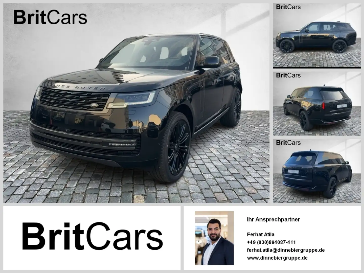 Land Rover Range Rover SWB 3.0 Diesel D350 HSE Pano AUT LM Zwart - 1