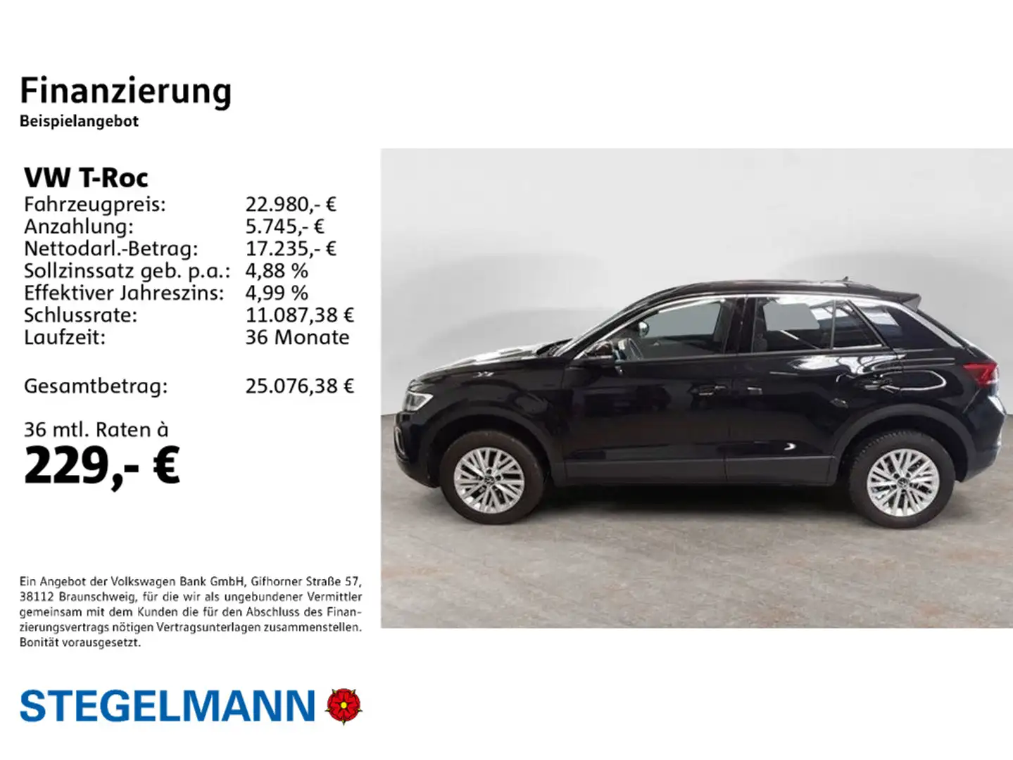 Volkswagen T-Roc 1.0 TSI Life *Standhzg*+3J. Garantie*Navi* Schwarz - 2