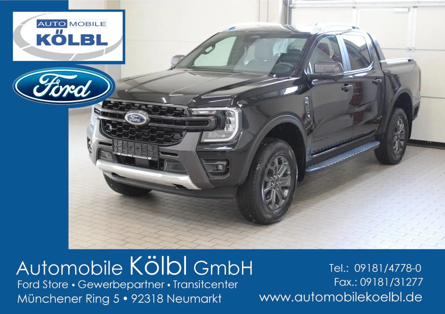 Ford Ranger Wildtrak DoKa 3.0 Auto, EL.ROLLO/AHK/iACC Noir - 1
