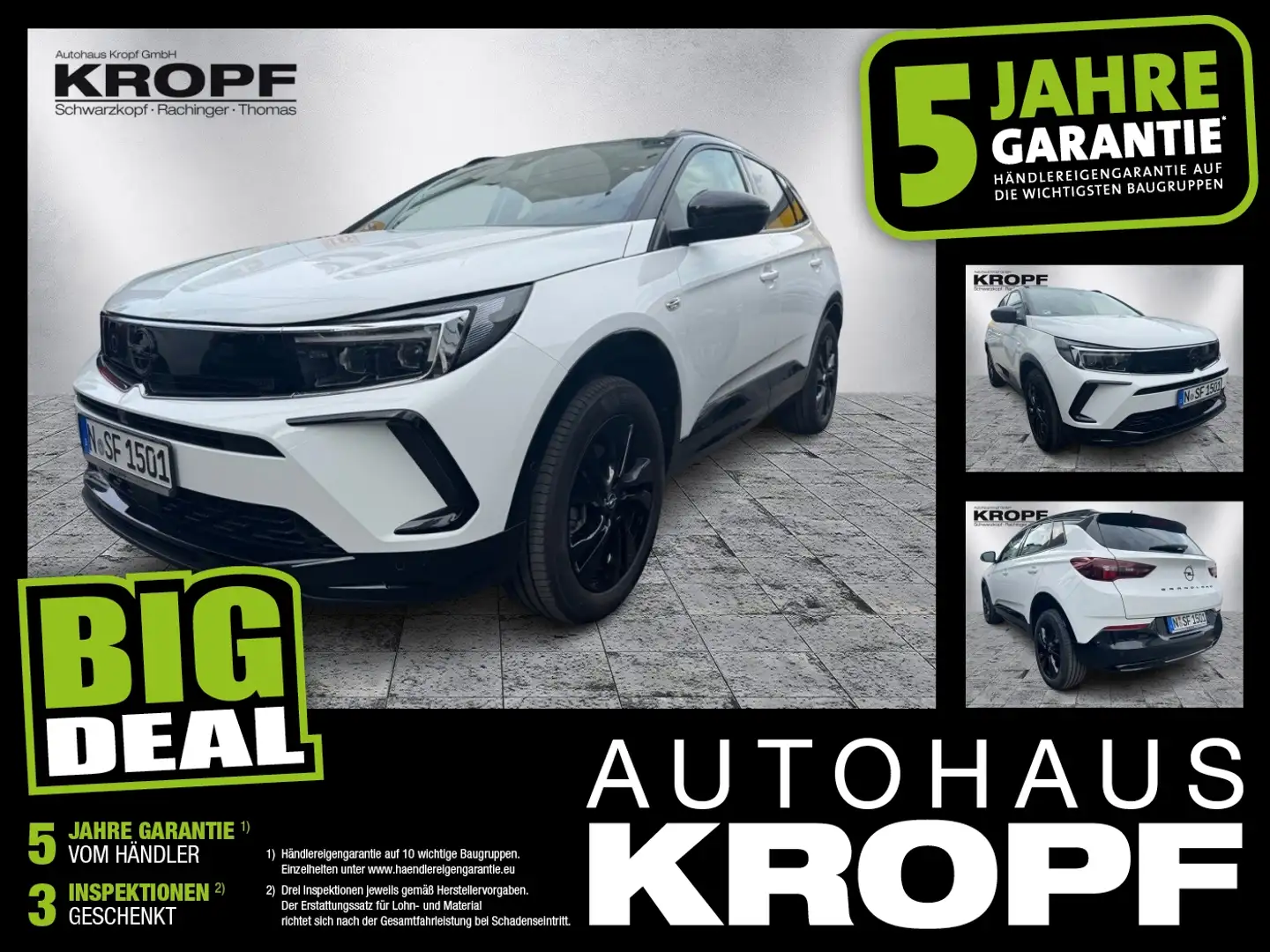 Opel Grandland 1.2 Turbo Enjoy LED+Navi+SHZ+2xKlima Blanc - 1