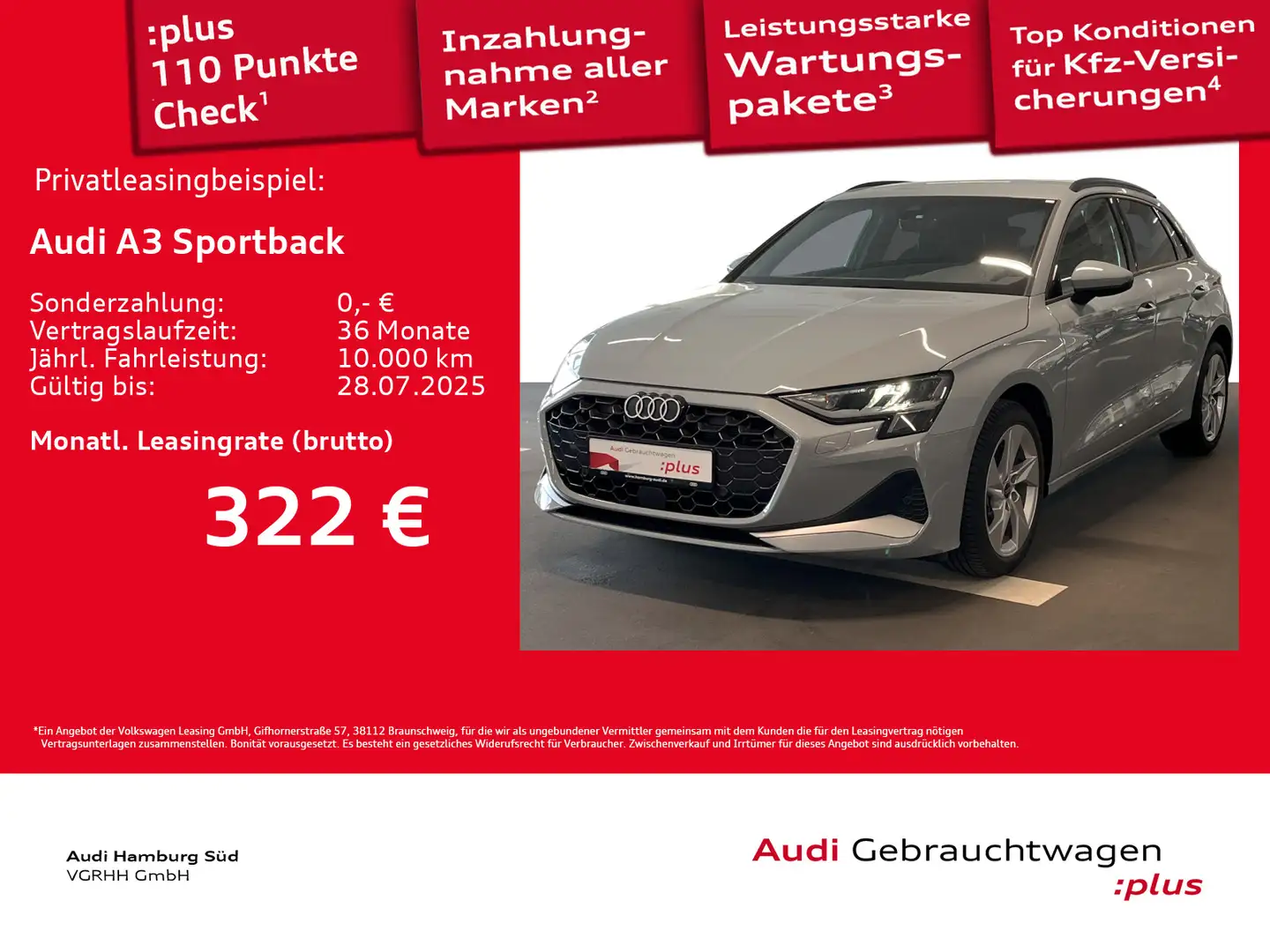 Audi A3 30 TFSI S tronic FACELIFT/S LINE Gris - 1