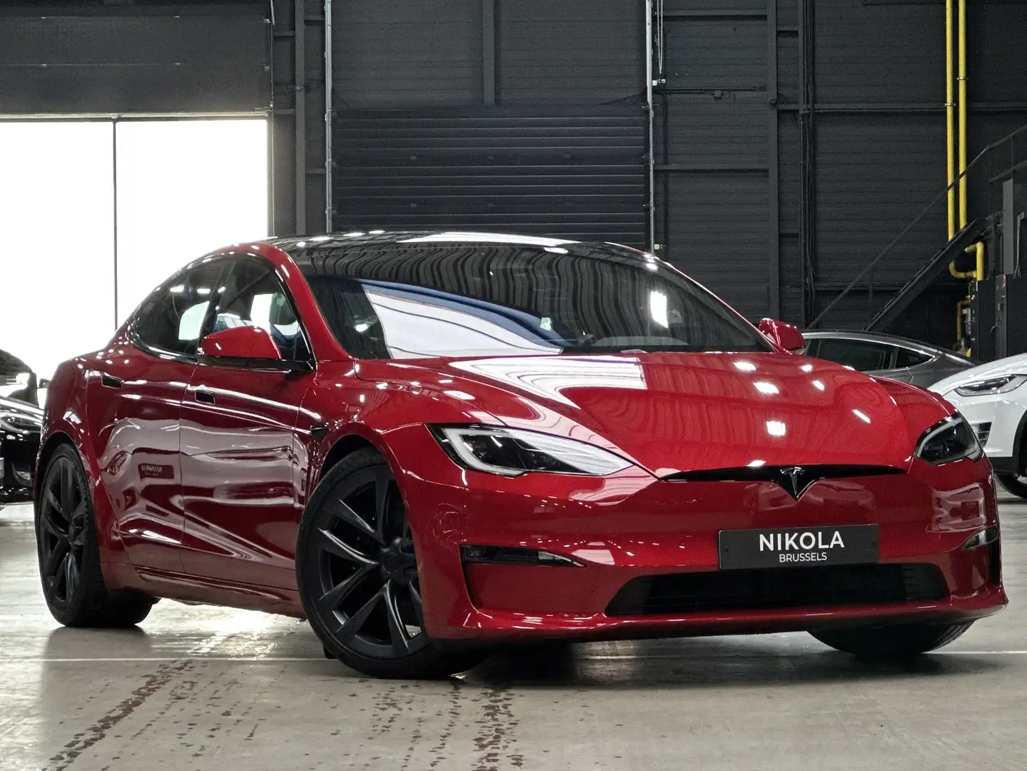 Tesla Model S PLAID - FULL SELF DRIVING ACTIVE - 21" WHEELS YOKE Rood - 1