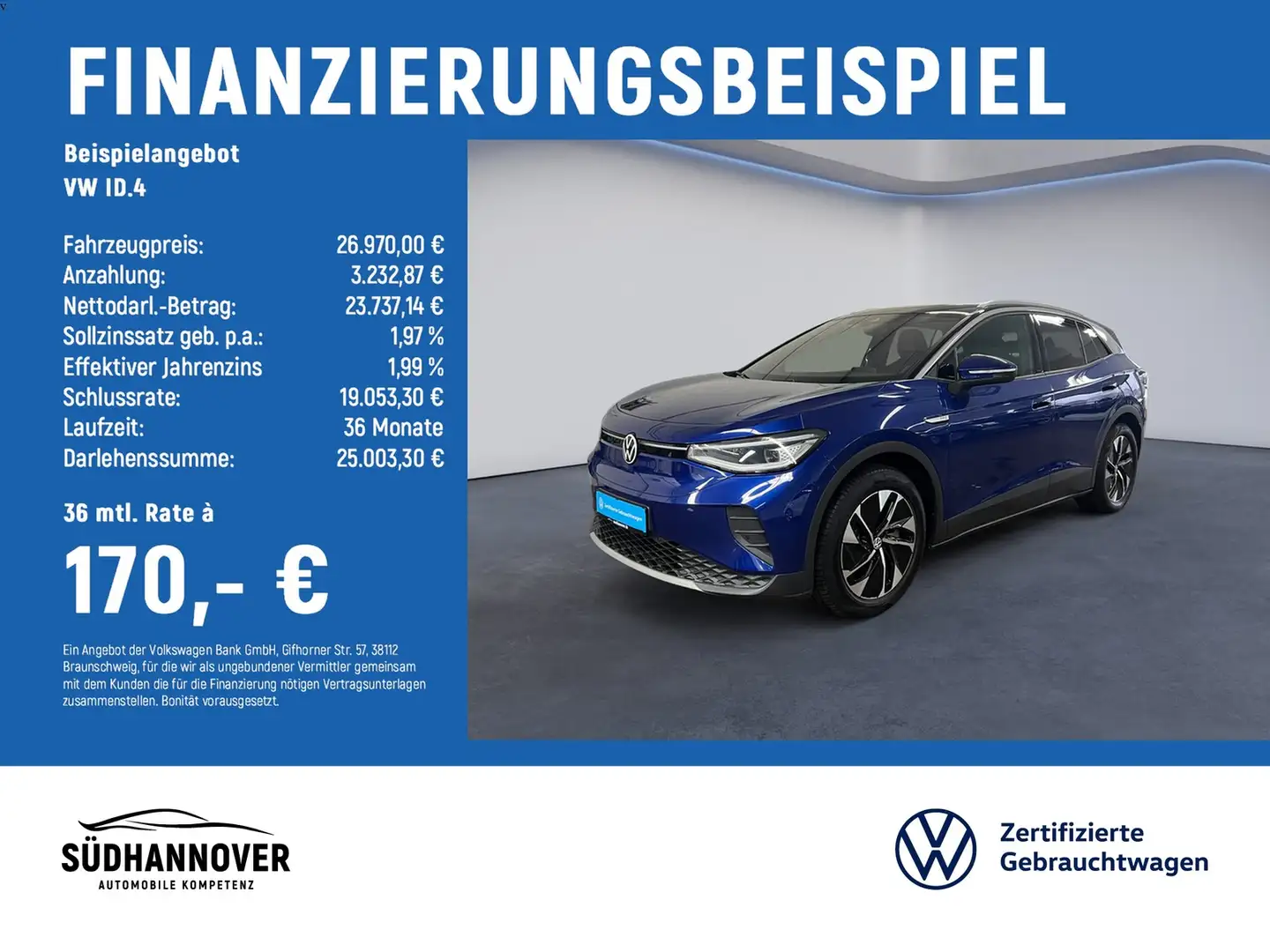 Volkswagen ID.4 Pro Performance 150 kW Business AHK+NAVI Blauw - 2