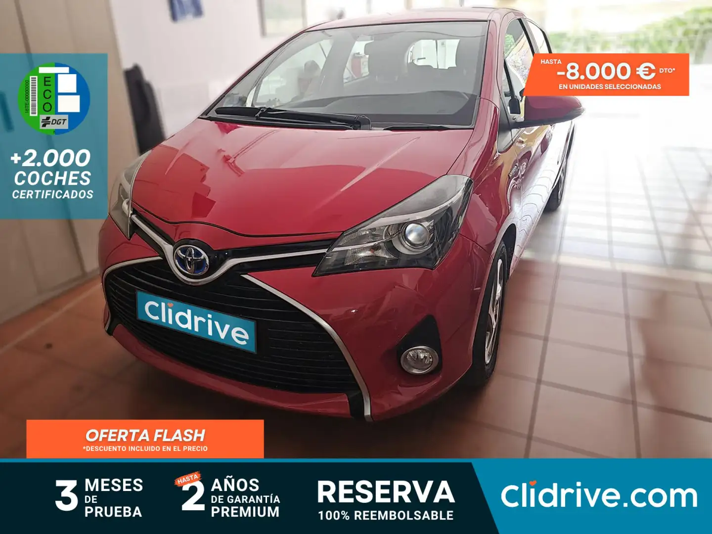 Toyota Yaris HSD 1.5 Active Rojo - 1