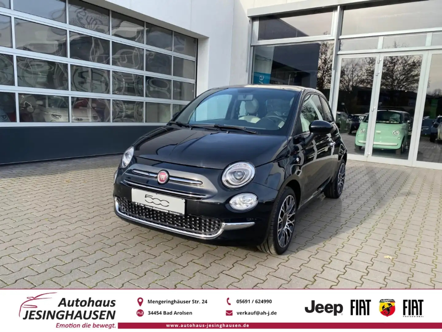 Fiat 500 Dolcevita Panorama Navi Apple CarPlay Android Auto Noir - 1