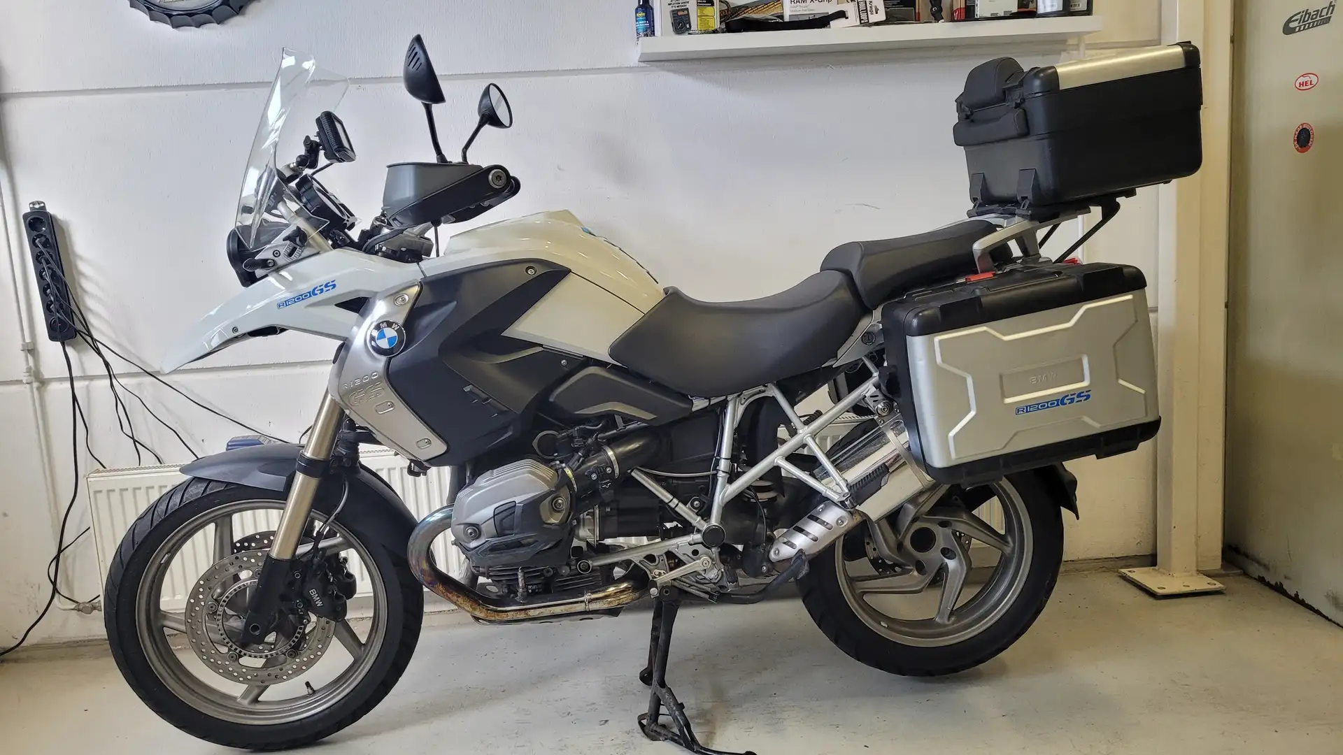 BMW R 1200 GS adventure motor + Garmin navi Wit - 1