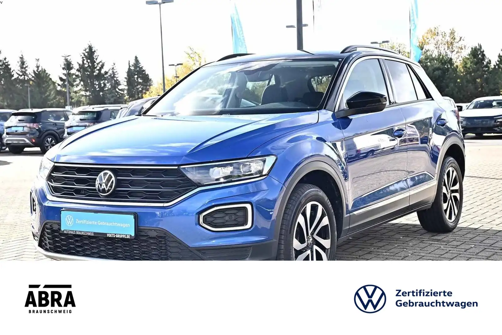 Volkswagen T-Roc 1.5 TSI Active DSG LED+STHZG+LANE+ACC+NAVI+PDC Blau - 1