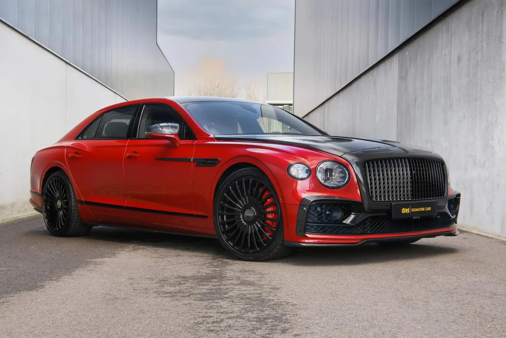 Bentley Flying Spur 4.0 V8 | MANSORY | Carbon | 4 zitter | Pano | 360 Kırmızı - 1