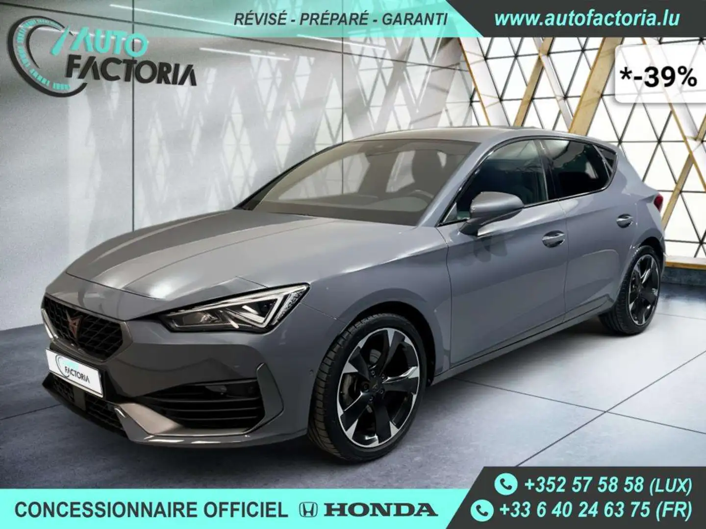 CUPRA Leon -39% 1.5 TSI 150cv BVA +GPS+CAM+MATRIX LED+Opts Grijs - 1