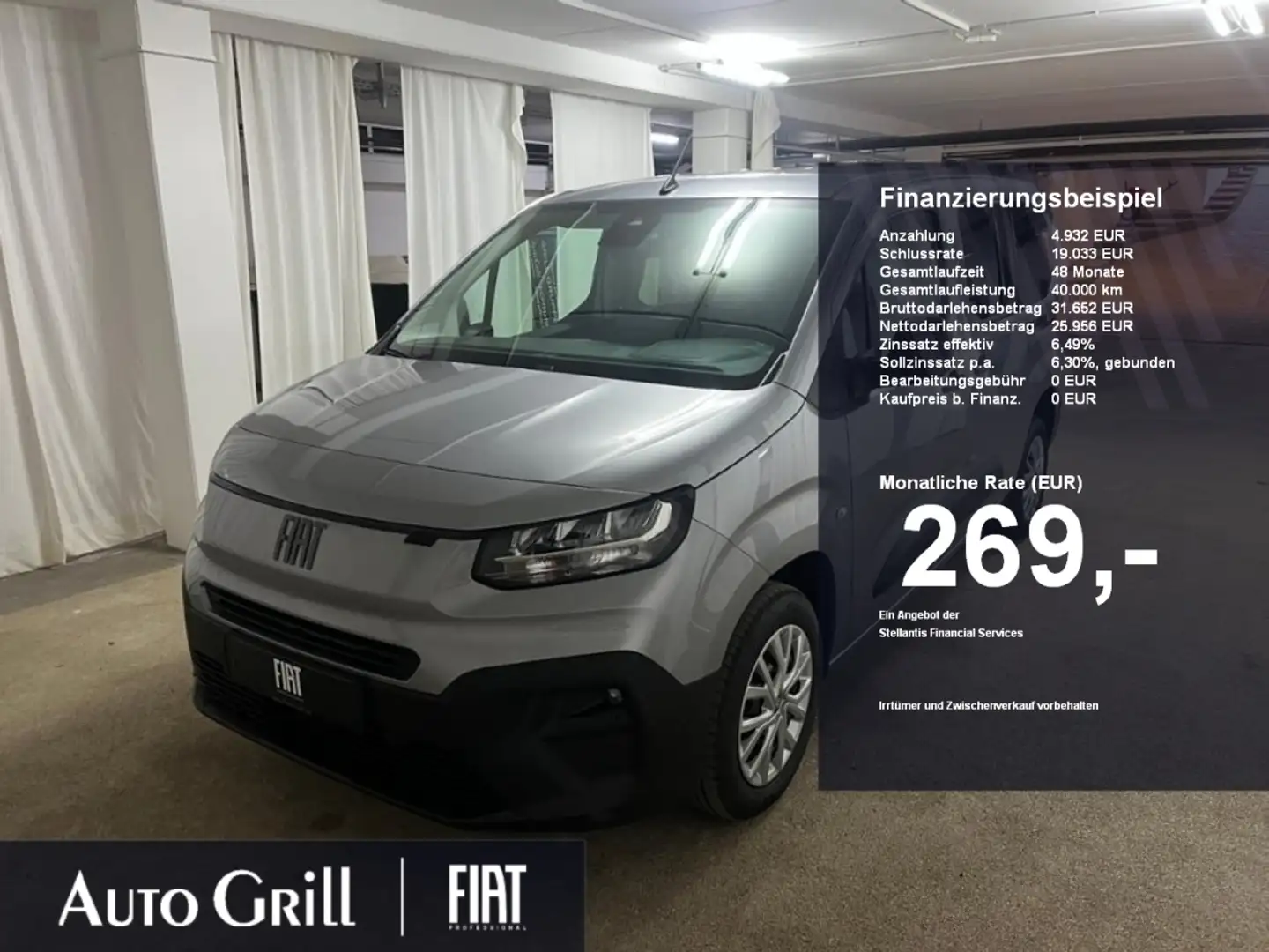 Fiat Doblo L2 Kombi 5-Sitzer Navi CarPlay RüKa Klima Grau - 1