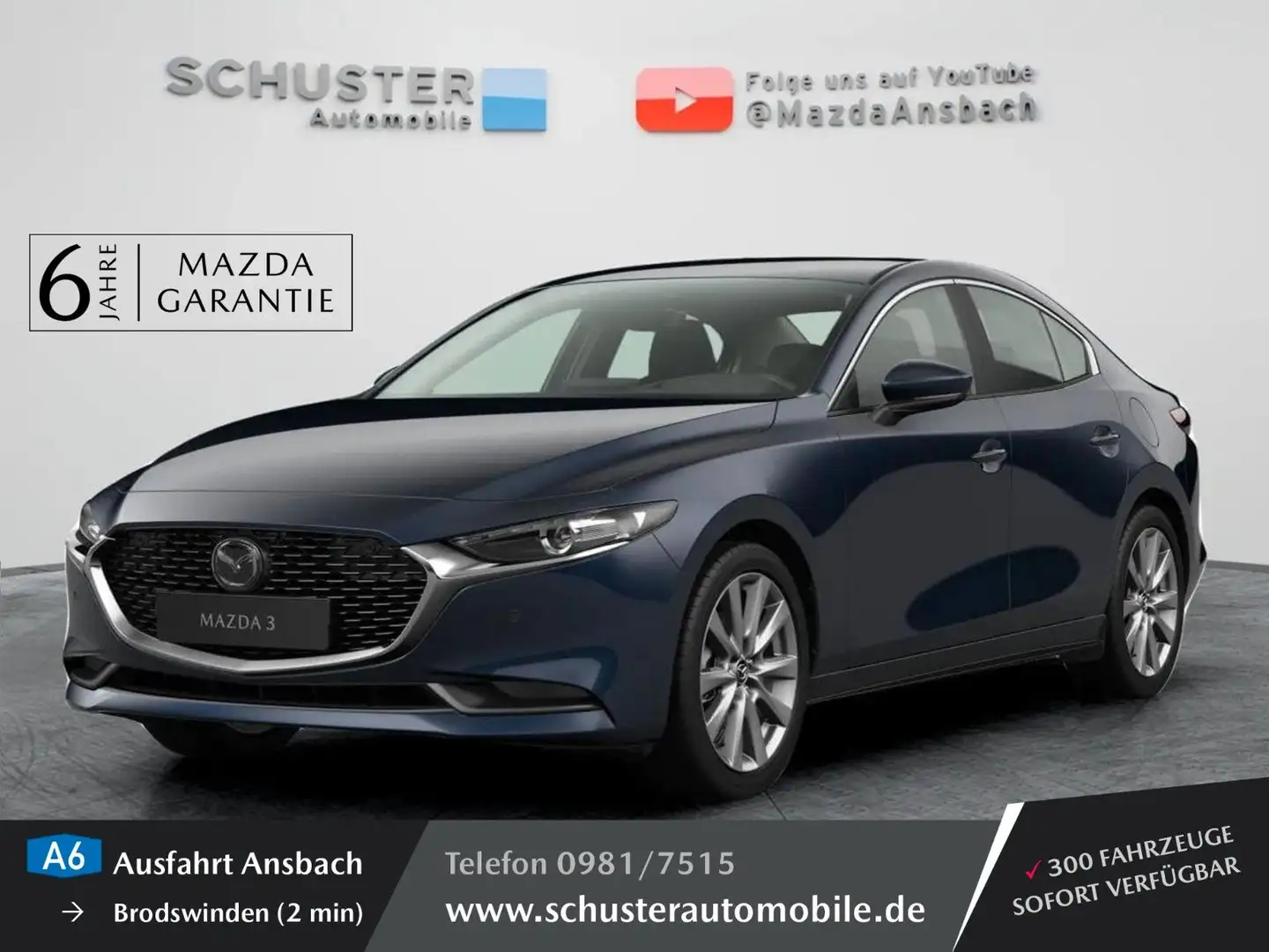Mazda 3 Fastback 2025 Centre 140PS SITZHE. KAMERA NAVI Weiß - 1