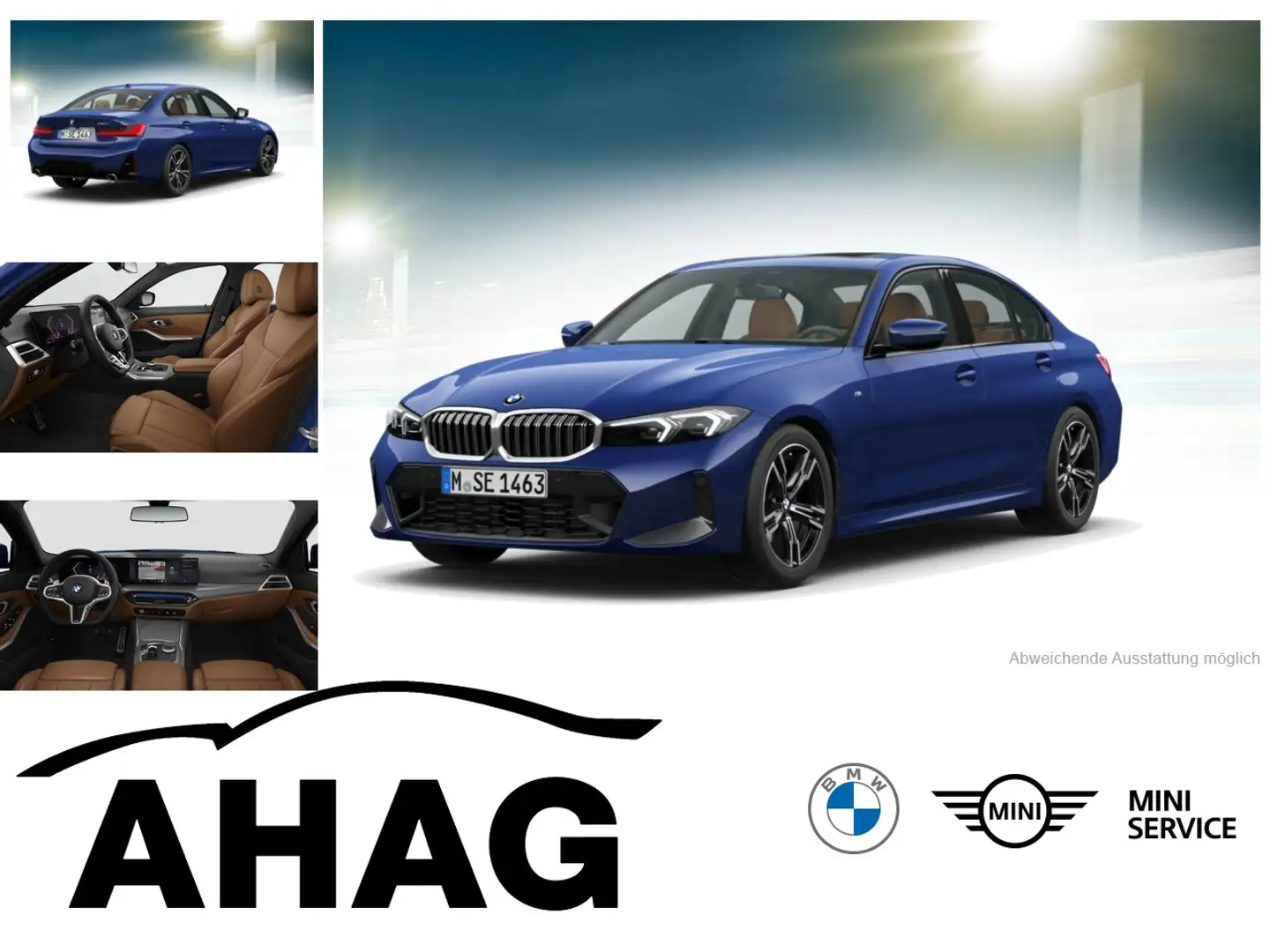 BMW 320 i Automatik Navi Glasdach Bluetooth PDC MP3 Schn. Albastru - 1