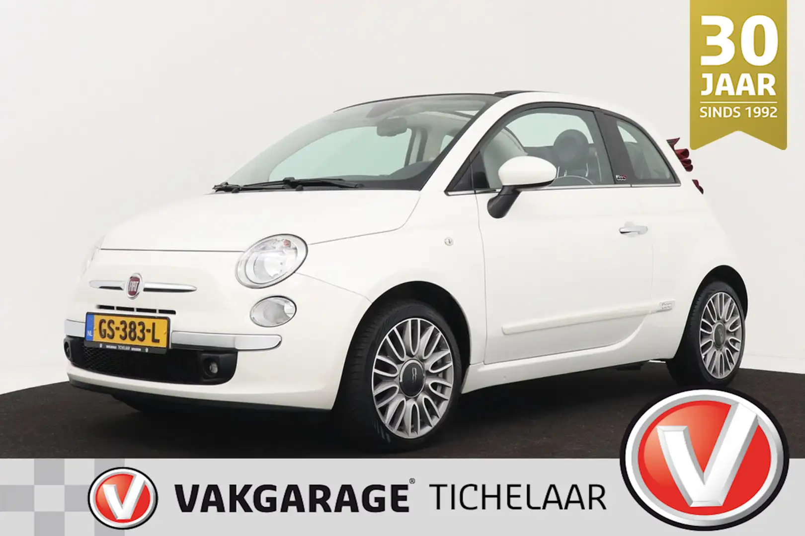 Fiat 500C 0.9 TwinAir Turbo Lounge | Org NL | Airco | Parkee Wit - 1