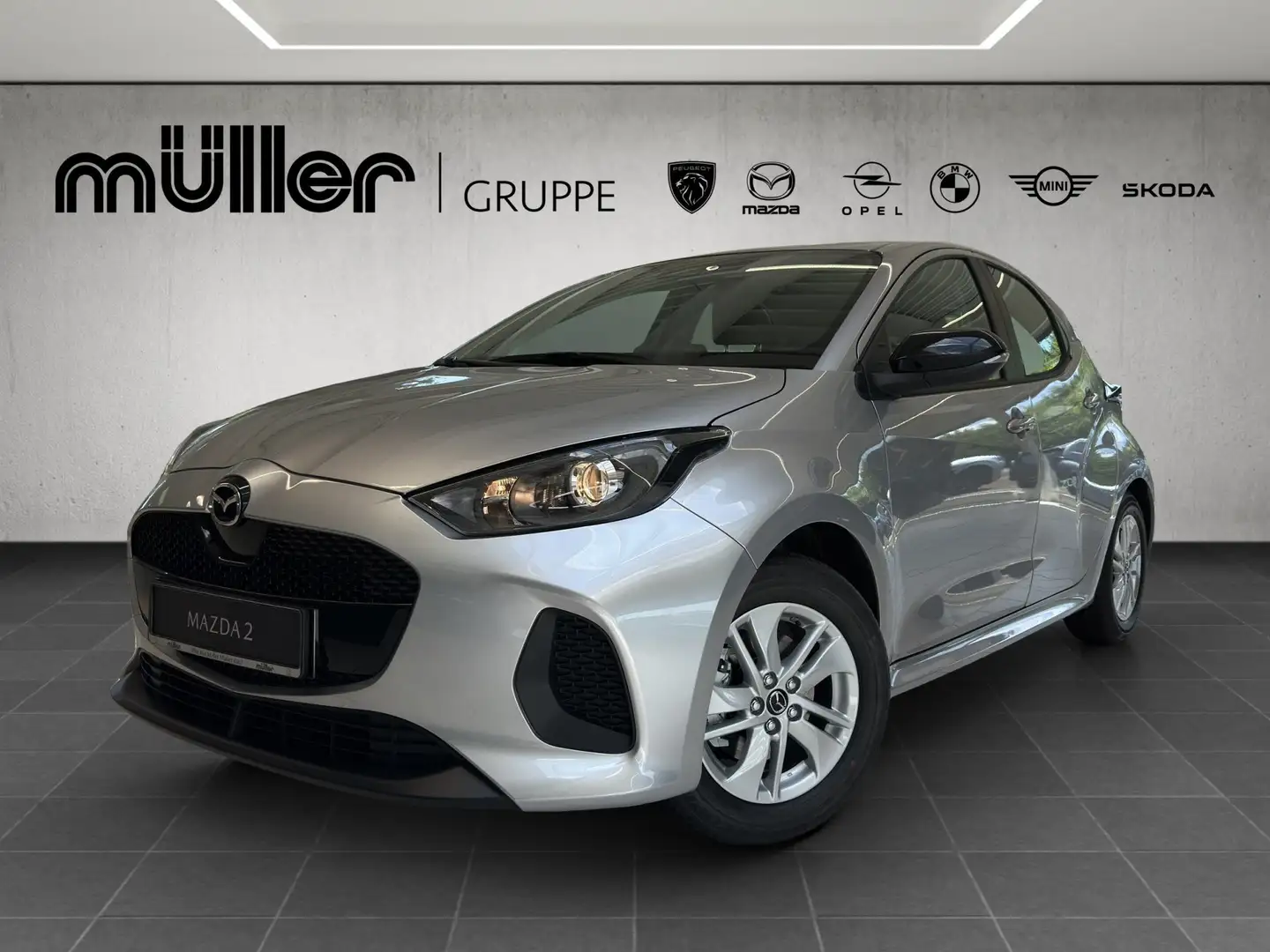 Mazda 2 Hybrid VVT-i 116 PS e-CVT FWD CENTRE Silber - 1