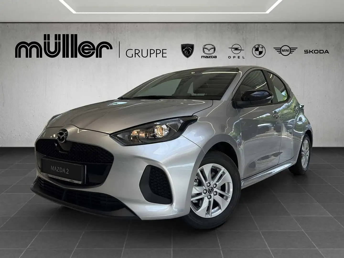 Mazda 2 Hybrid VVT-i 116 PS e-CVT FWD CENTRE Silber - 1