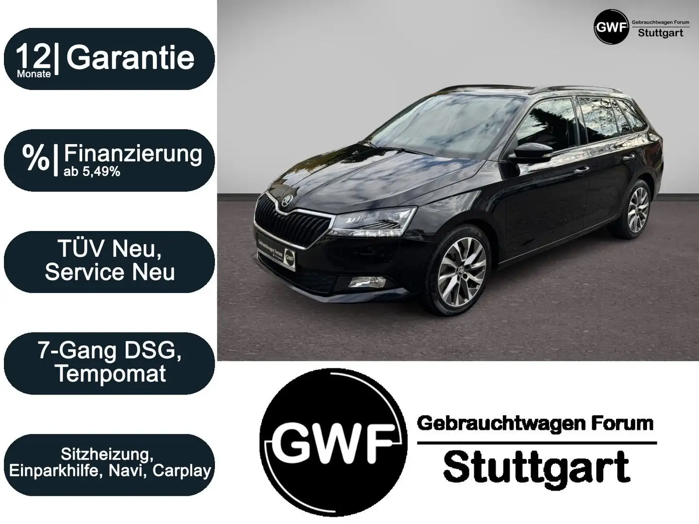 Skoda Fabia Combi | 1. Hand | HU 11/27 | Navi | SHZ Schwarz - 1