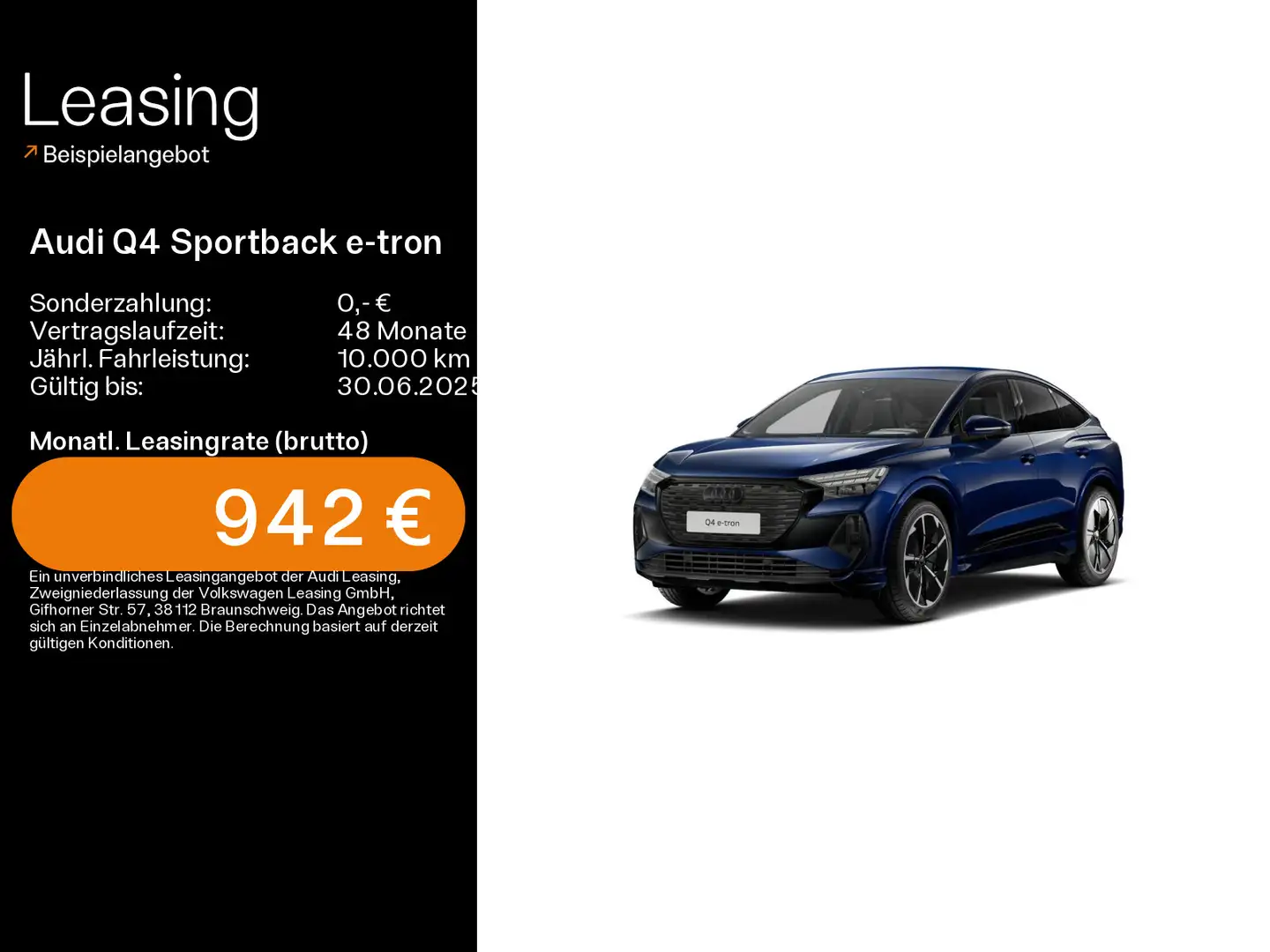 Audi Q4 e-tron 55 quattro 250 kW Blau - 1