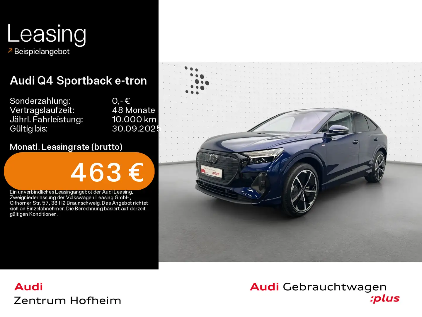 Audi Q4 e-tron 55 qu S line*AR-HUD*Matrix*V Blau - 1