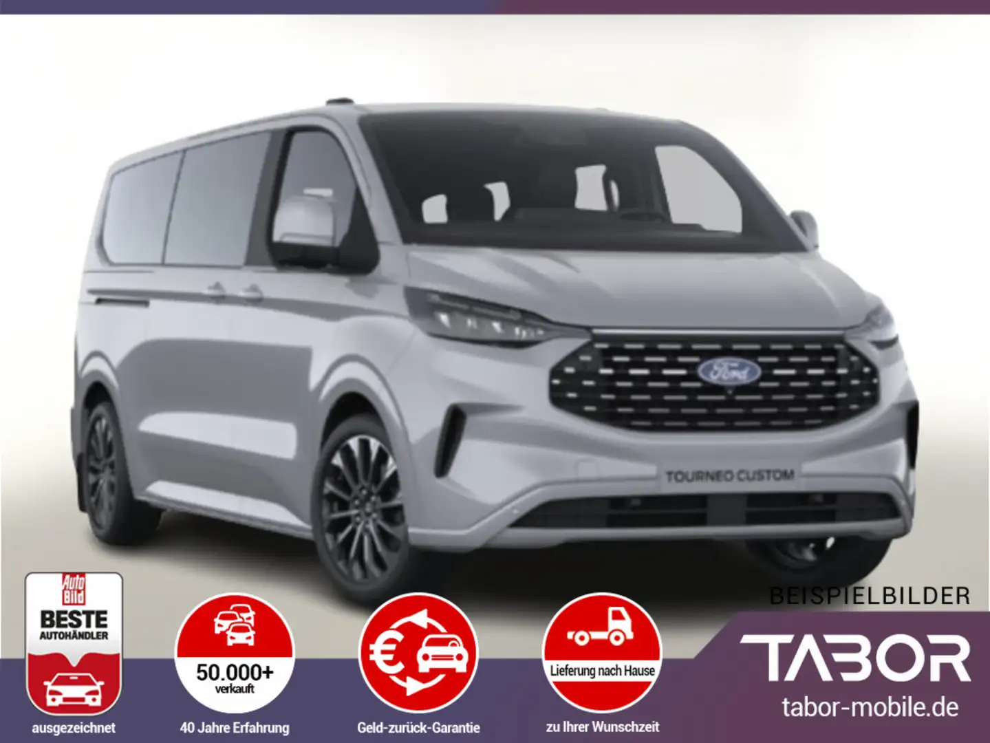 Ford Tourneo Custom 2.0 TDCi 170 Aut Tit X 320 L2 AHK Grau - 1