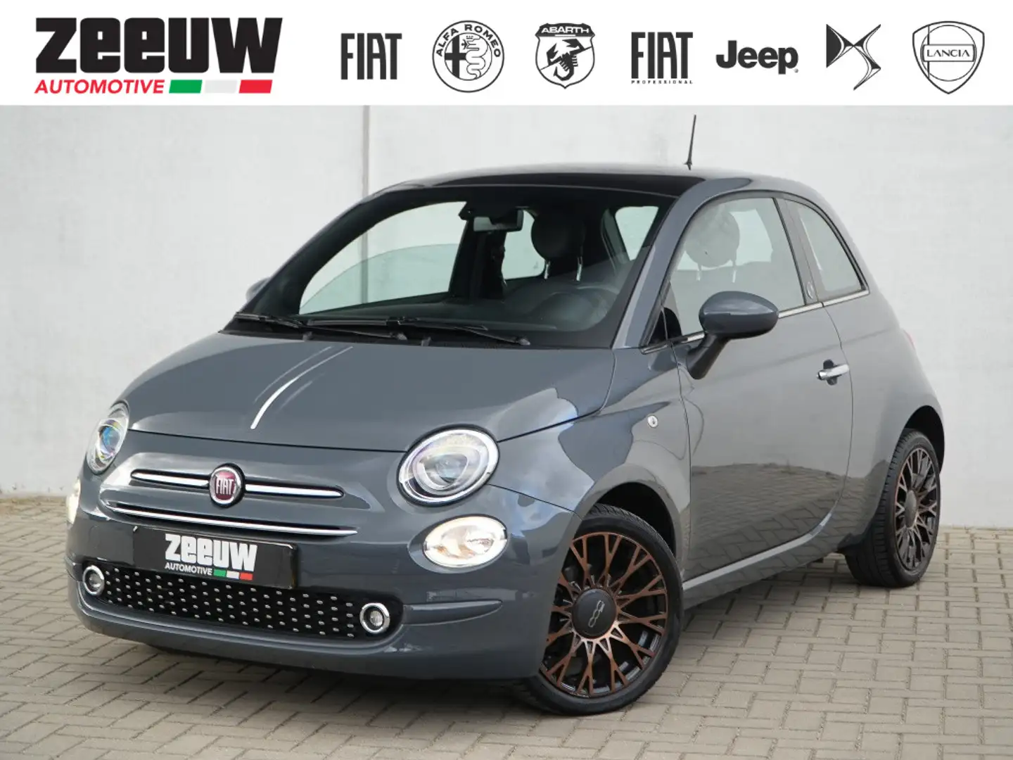 Fiat 500 TwinAir Turbo 85 PK 120th | Carplay | Cruise | 16" Grijs - 1