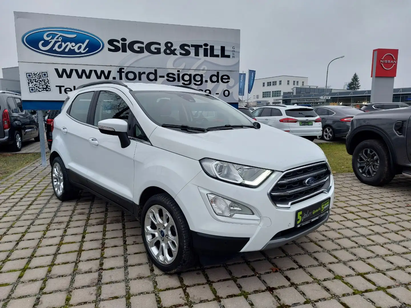 Ford EcoSport 1.0 Titanium AHK*LED*NAVI*TWA*SHZ*PDC*CAM Blanc - 2