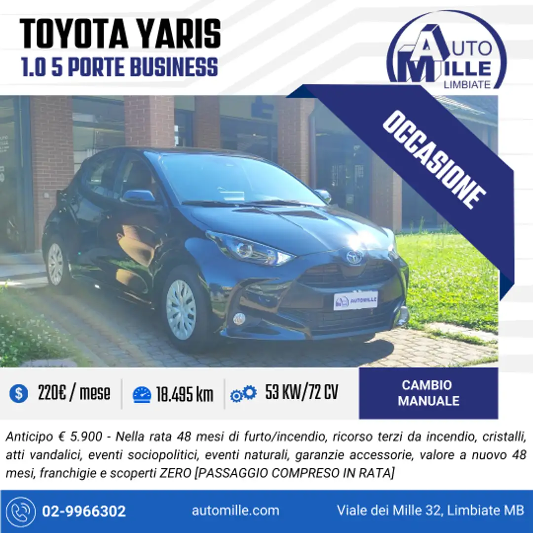 Toyota Yaris 1.0 Business Grigio - 1